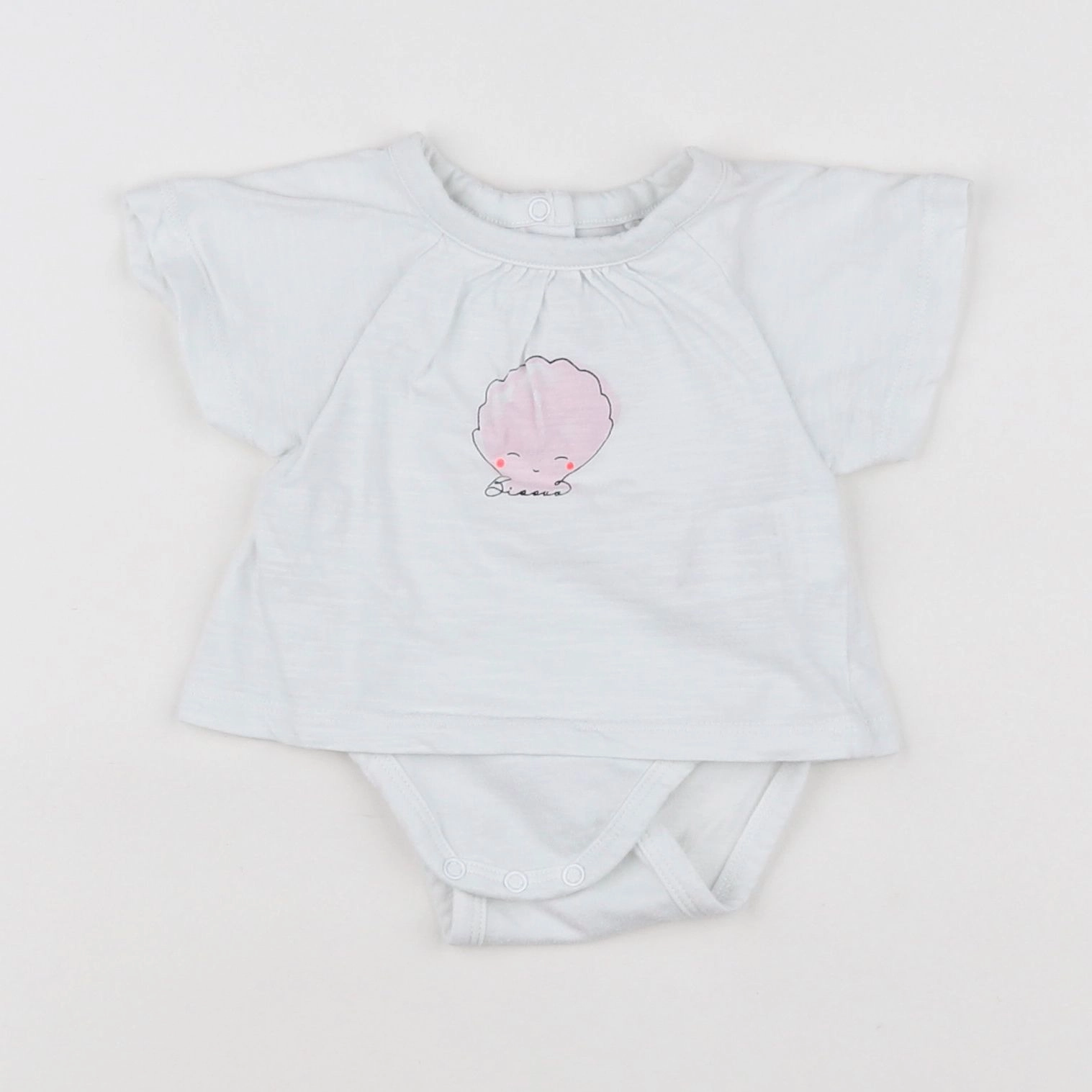 Vertbaudet - body tee-shirt blanc - 1 mois