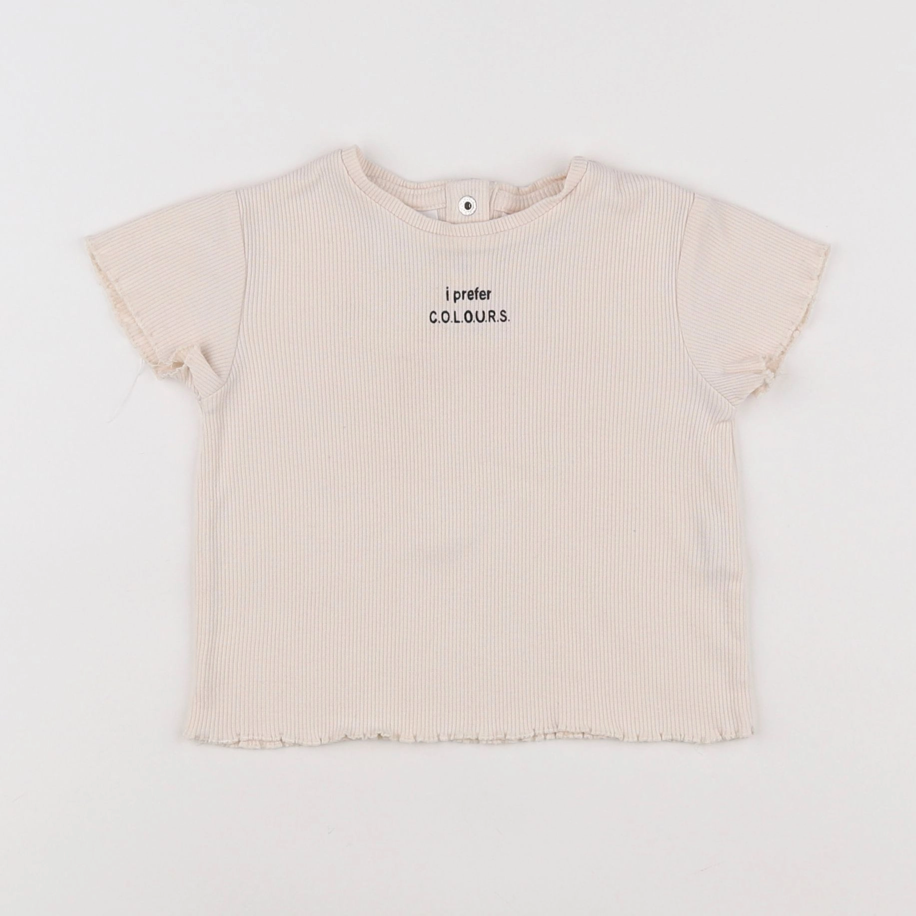 Zara - tee-shirt beige - 6/9 mois
