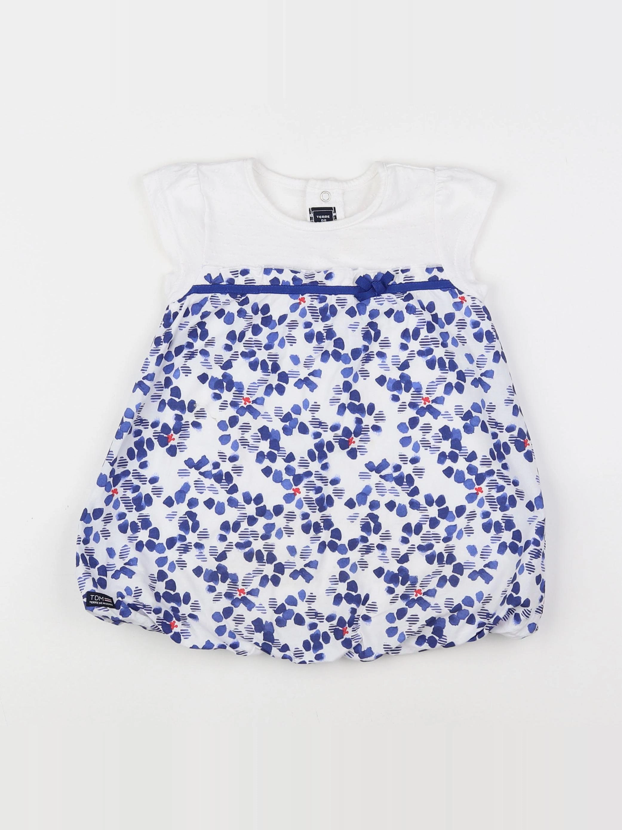 Terre de marins - robe blanc, bleu - 12 mois