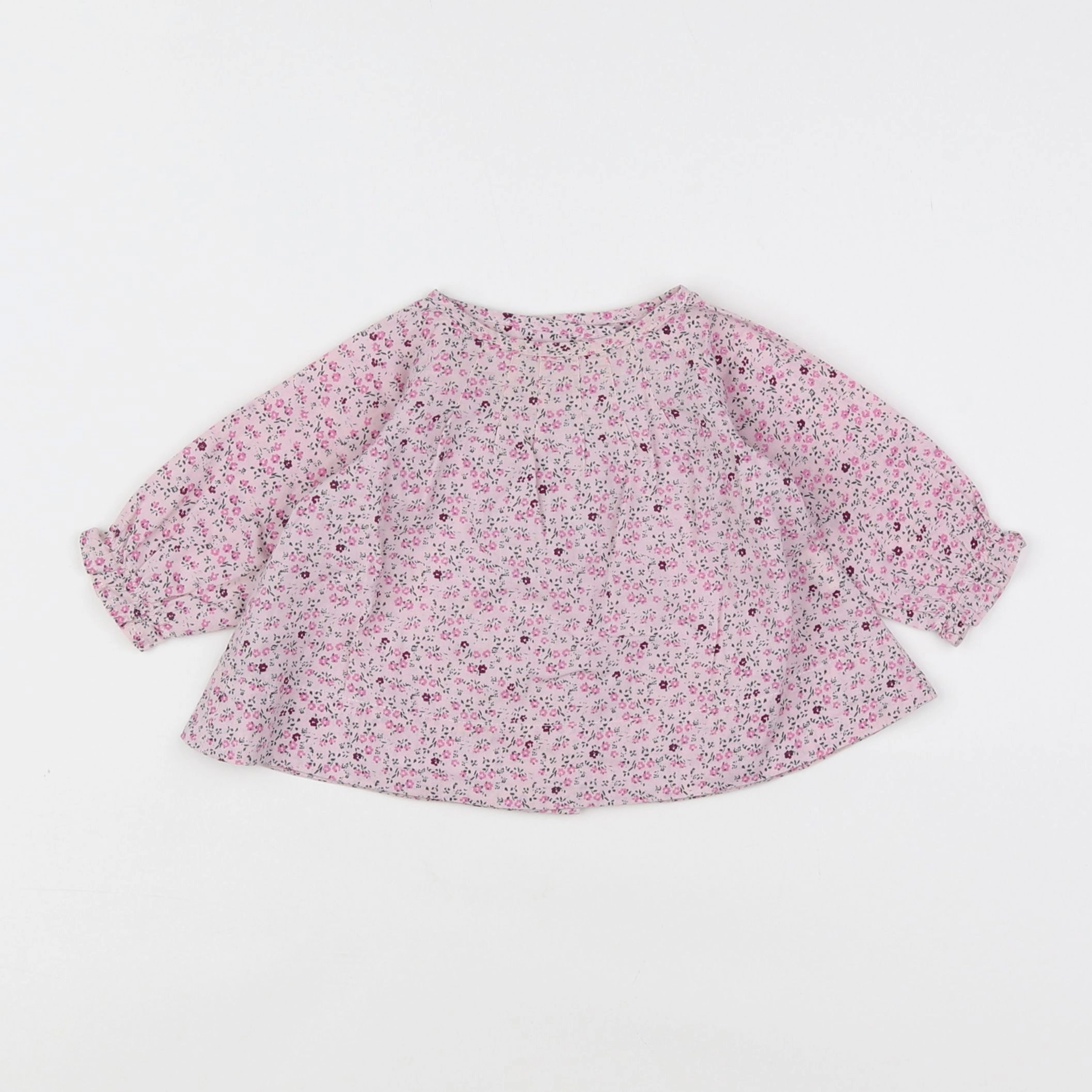 Boutchou - blouse rose, violet - 3 mois
