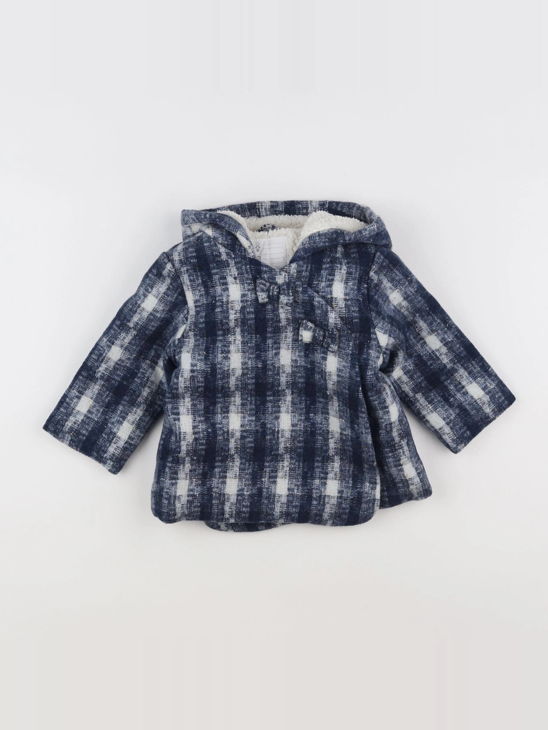 Vertbaudet - manteau bleu, or - 18 mois