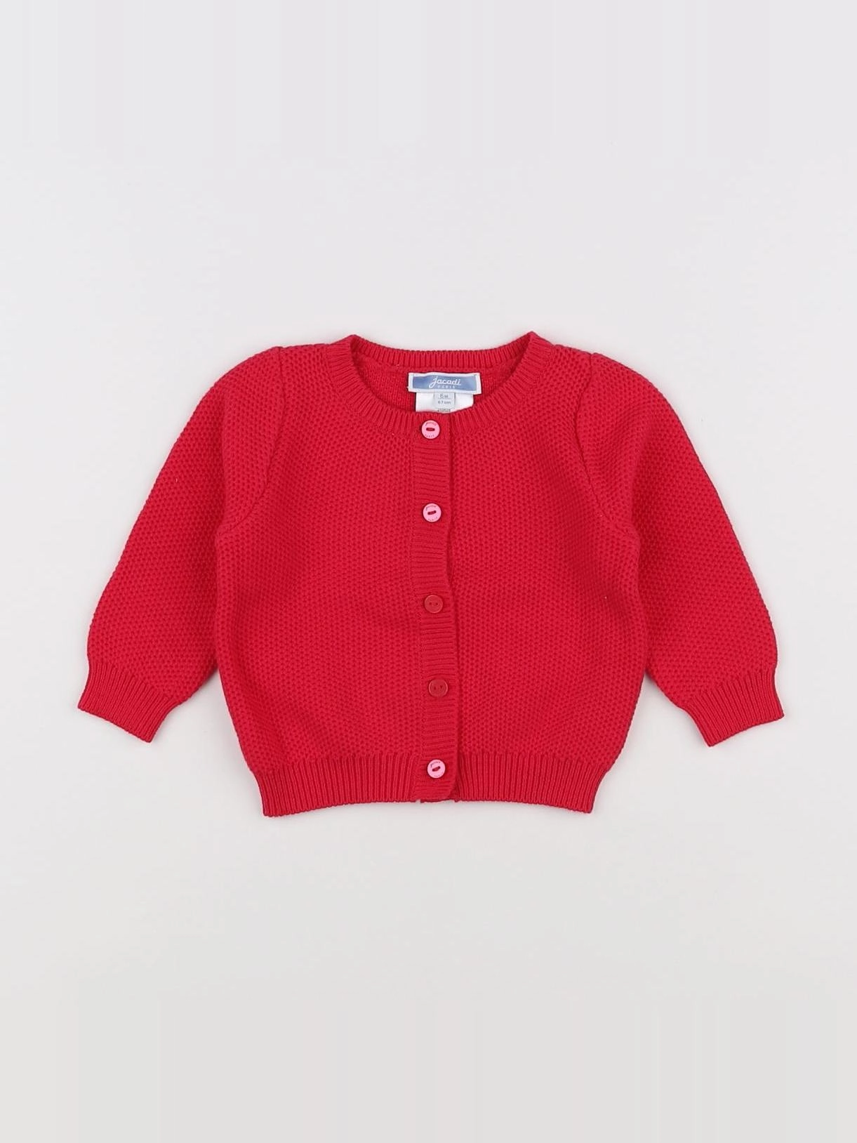 Jacadi - gilet rose - 6 mois