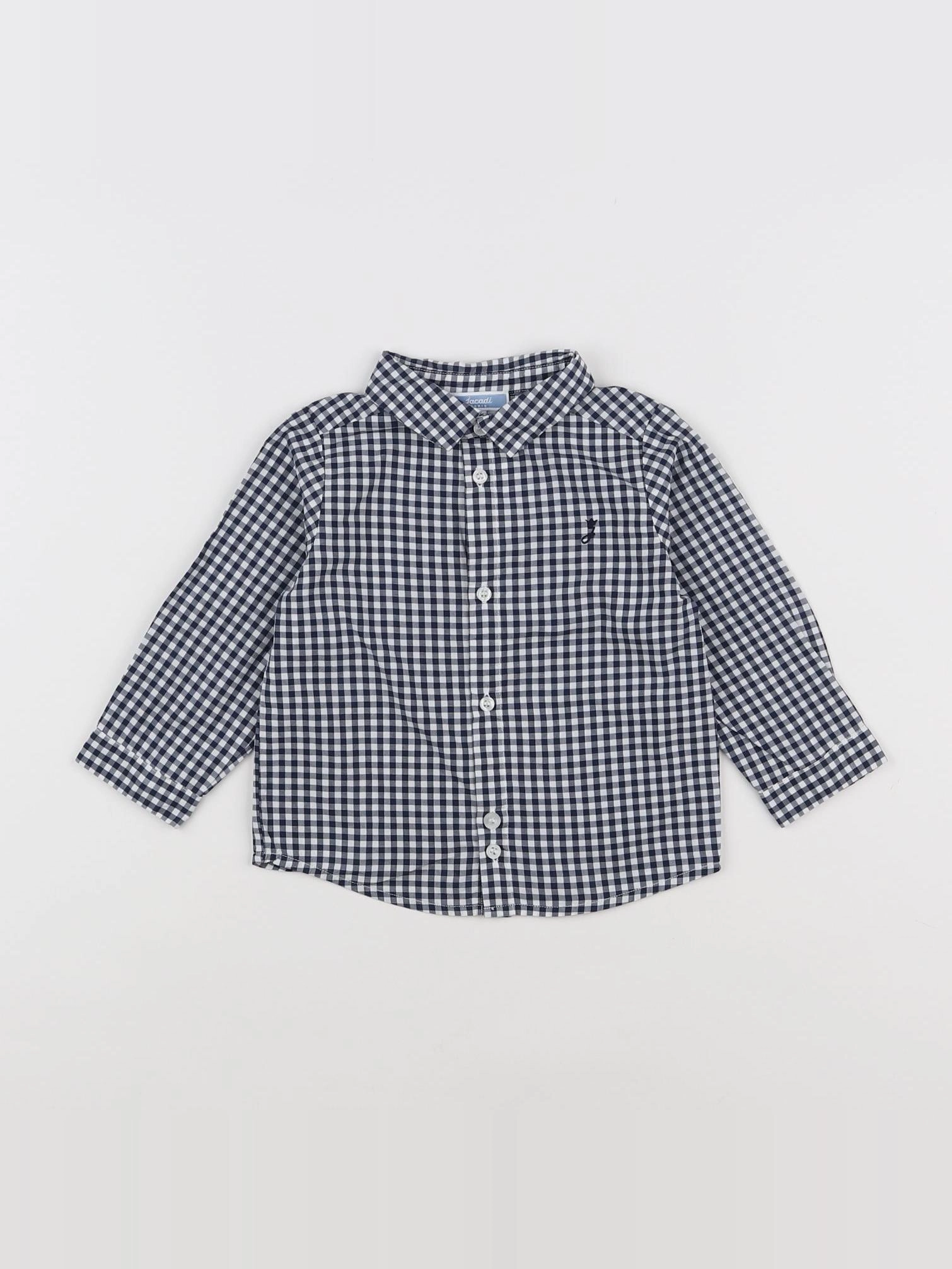 Jacadi - chemise blanc, bleu - 12 mois