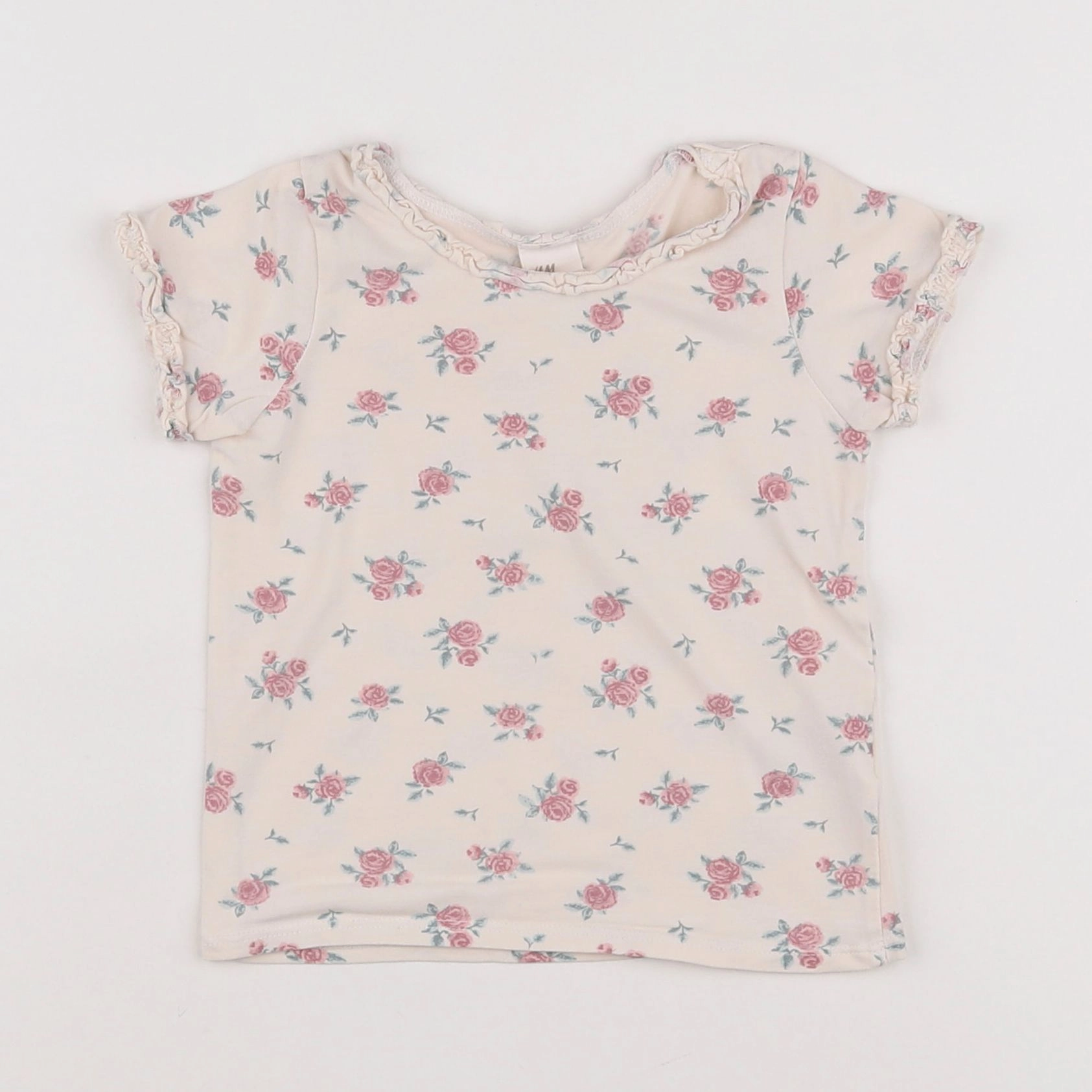 H&M - tee-shirt blanc, multicolore - 9/12 mois