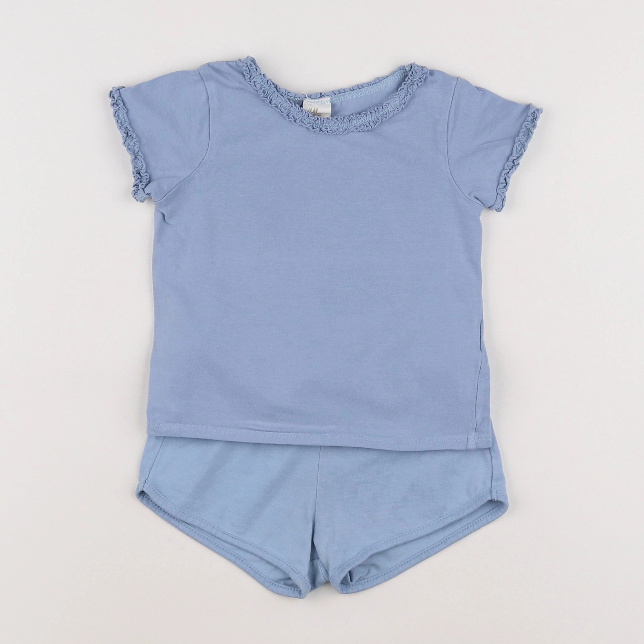 H&M - pyjama coton bleu - 12 mois