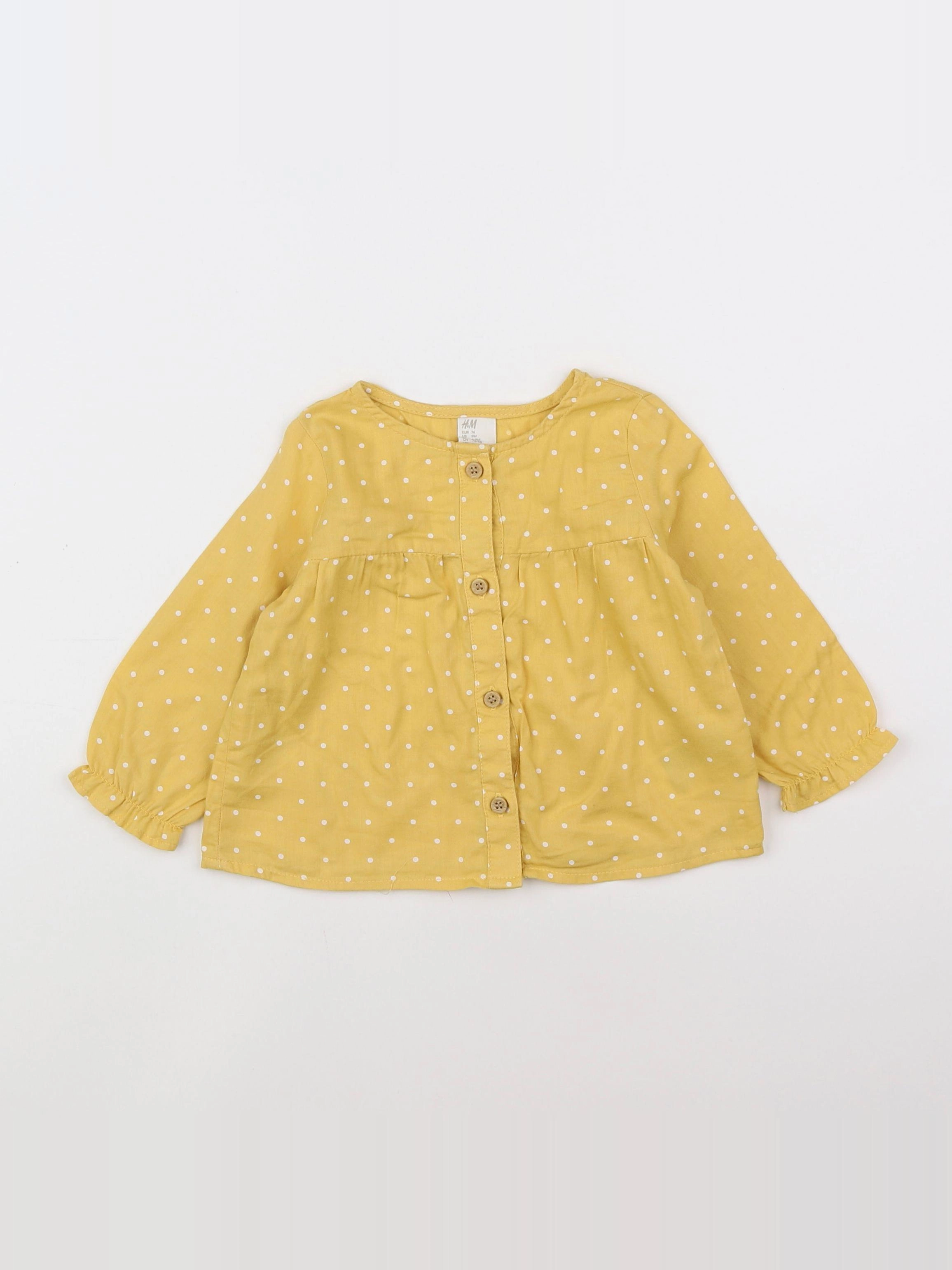 H&M - blouse jaune - 6/9 mois
