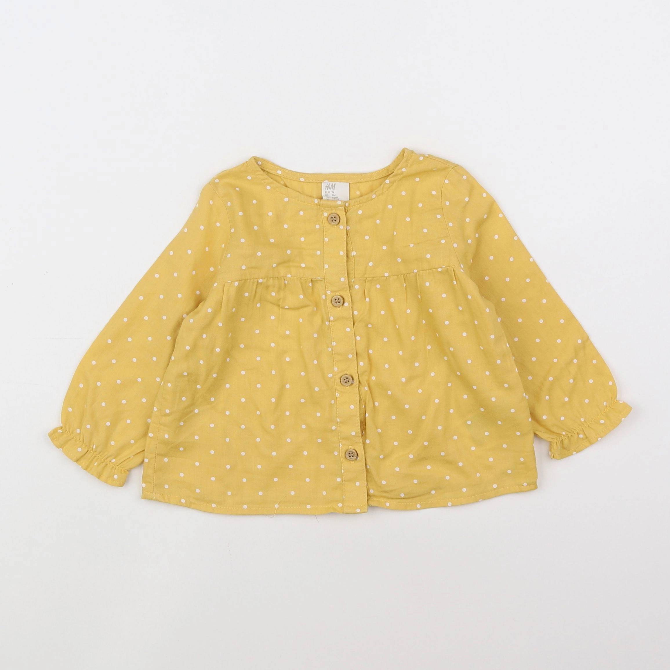 H&M - blouse jaune - 6/9 mois