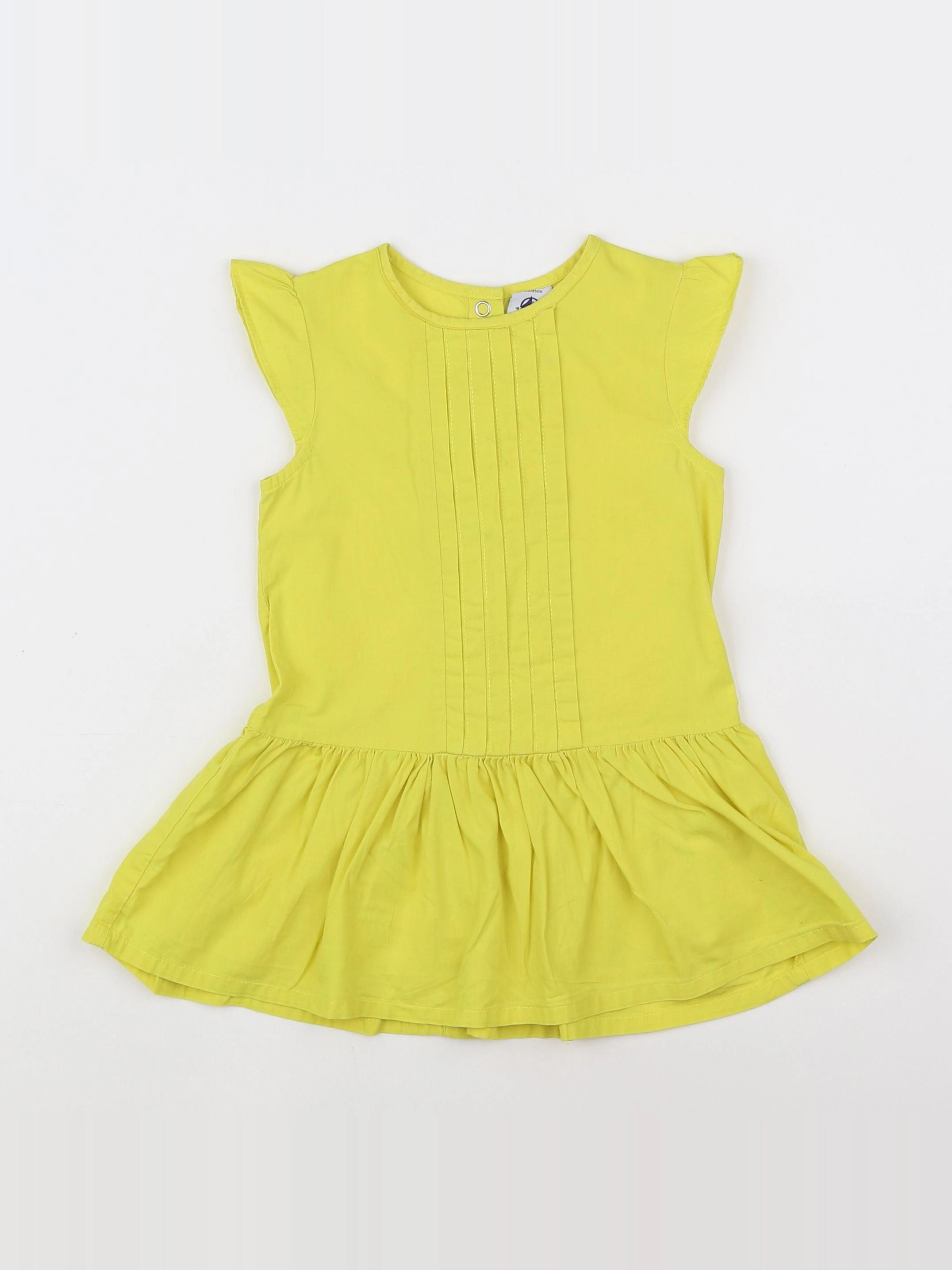Petit Bateau - robe jaune - 18 mois