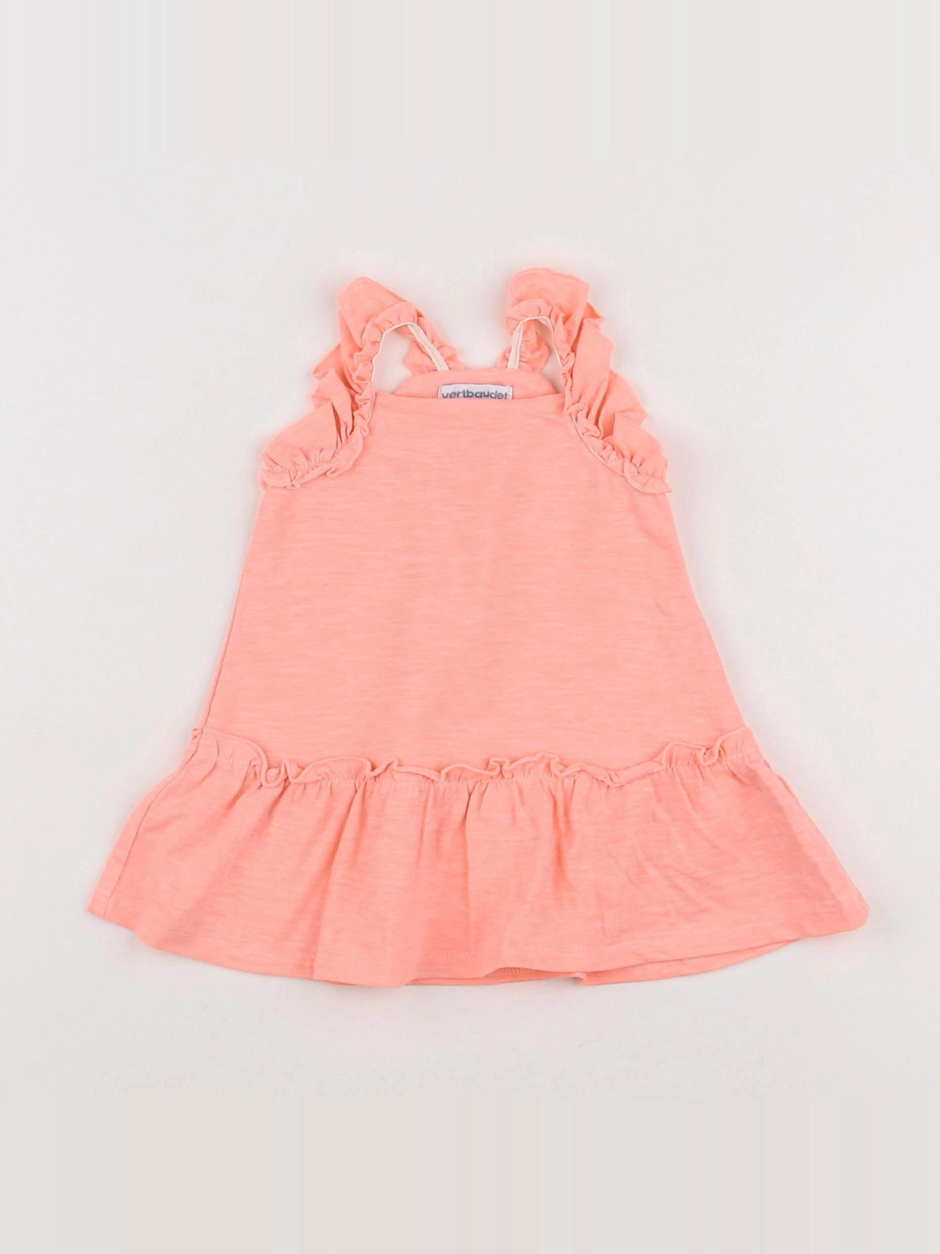 Vertbaudet - robe orange - 3 mois