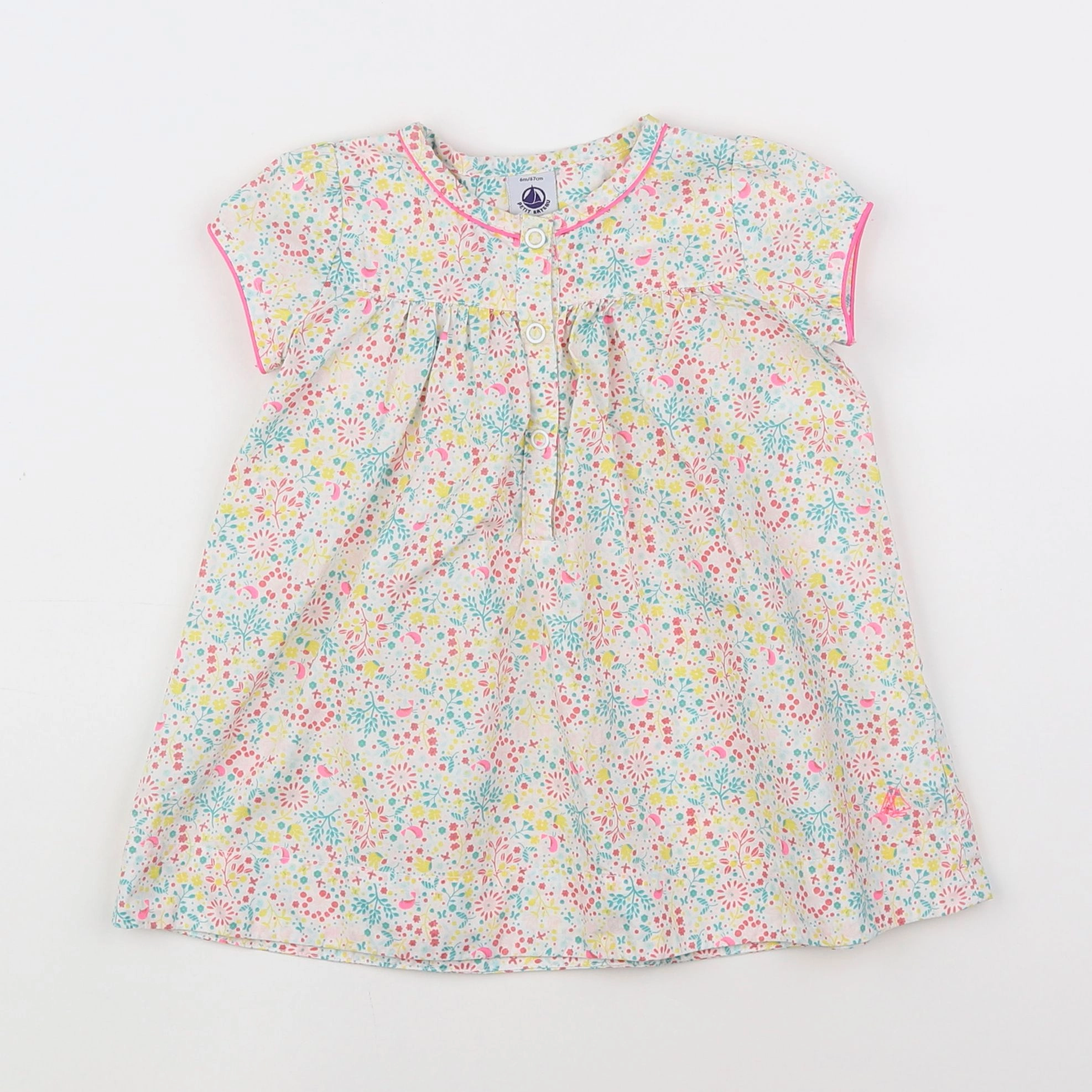 Petit Bateau - robe multicolore - 6 mois