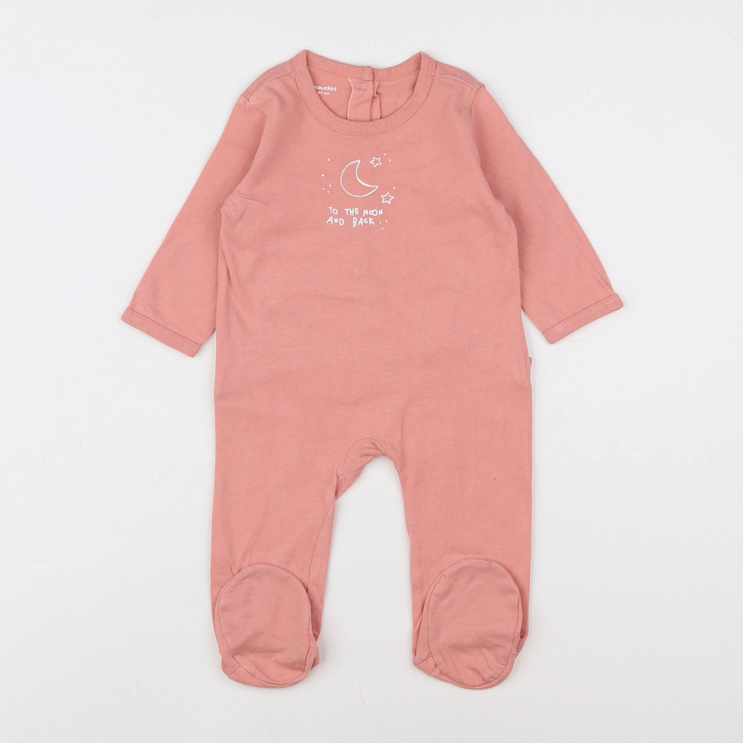 Vertbaudet - pyjama coton rose - 6 mois