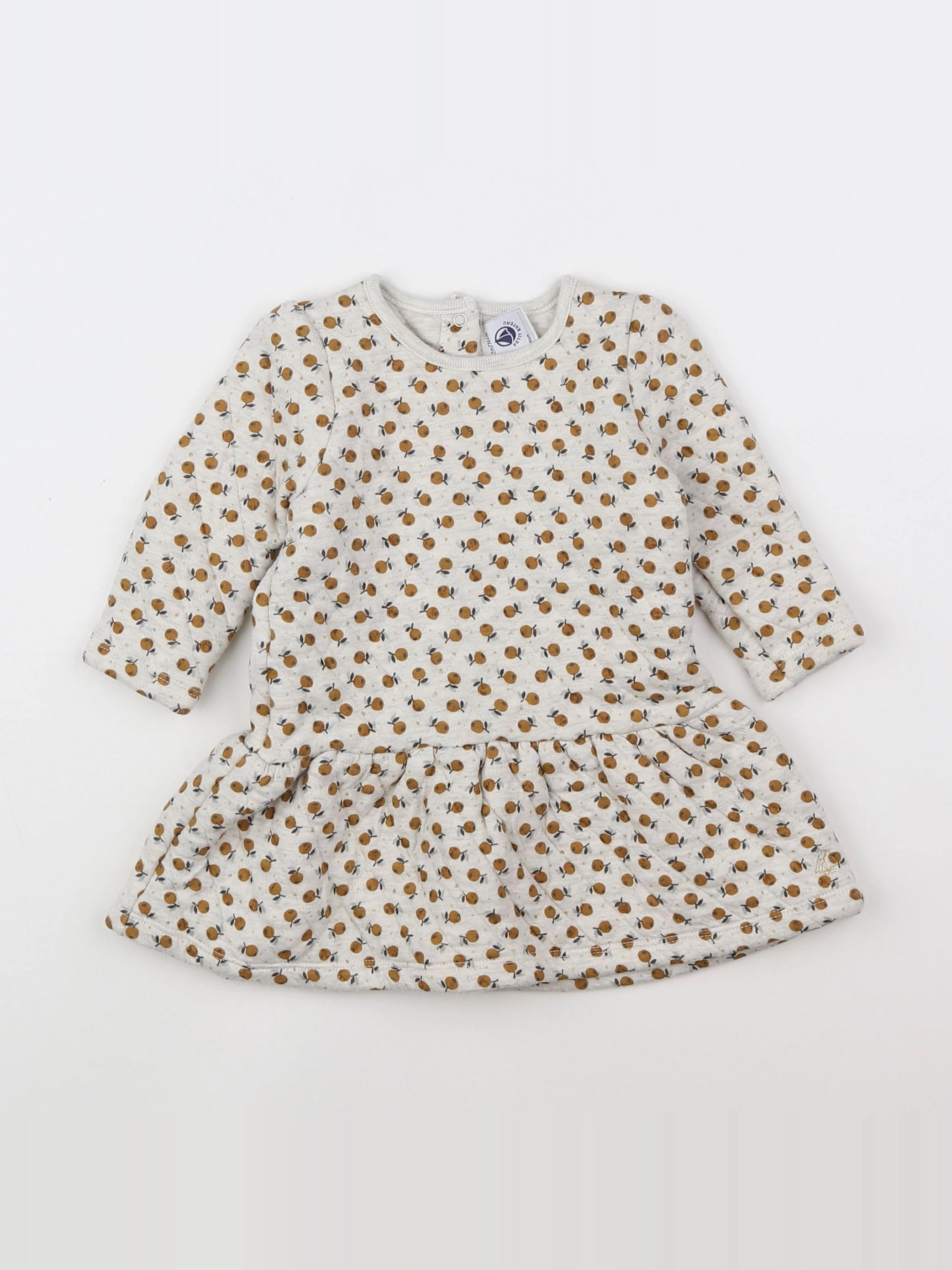Petit Bateau - robe beige - 12 mois