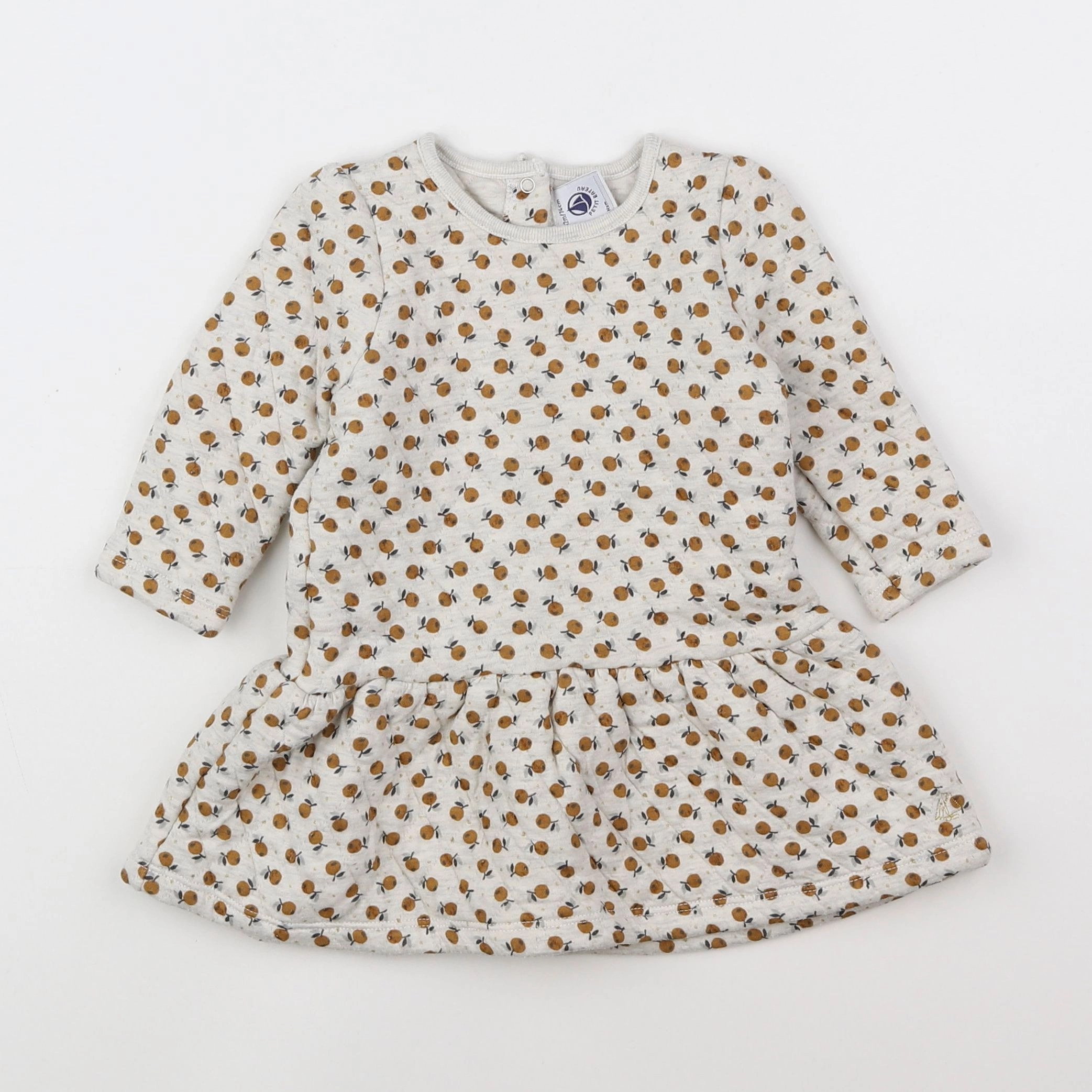 Petit Bateau - robe beige - 12 mois