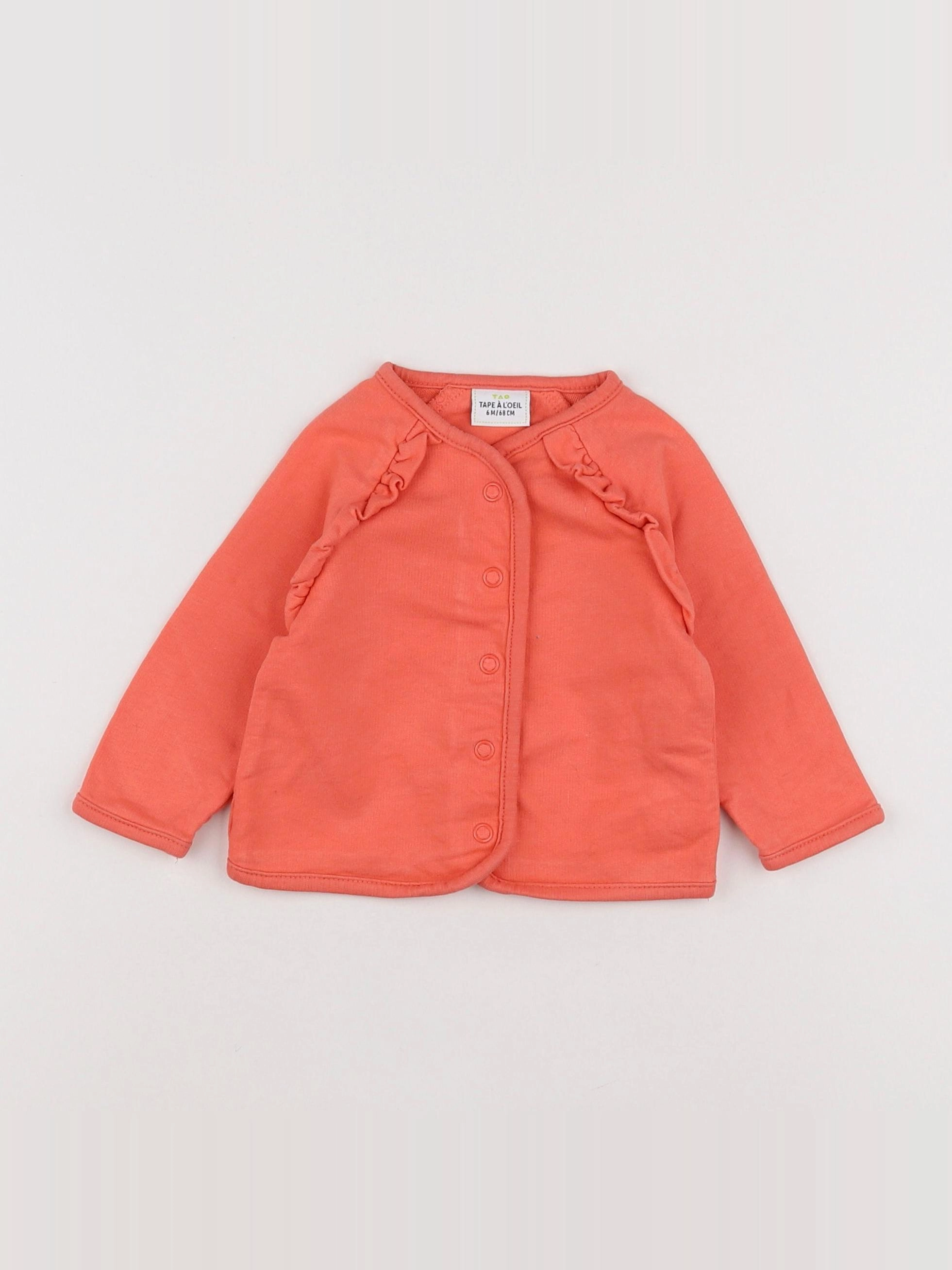 Tape à l'oeil - sweat orange - 6 mois