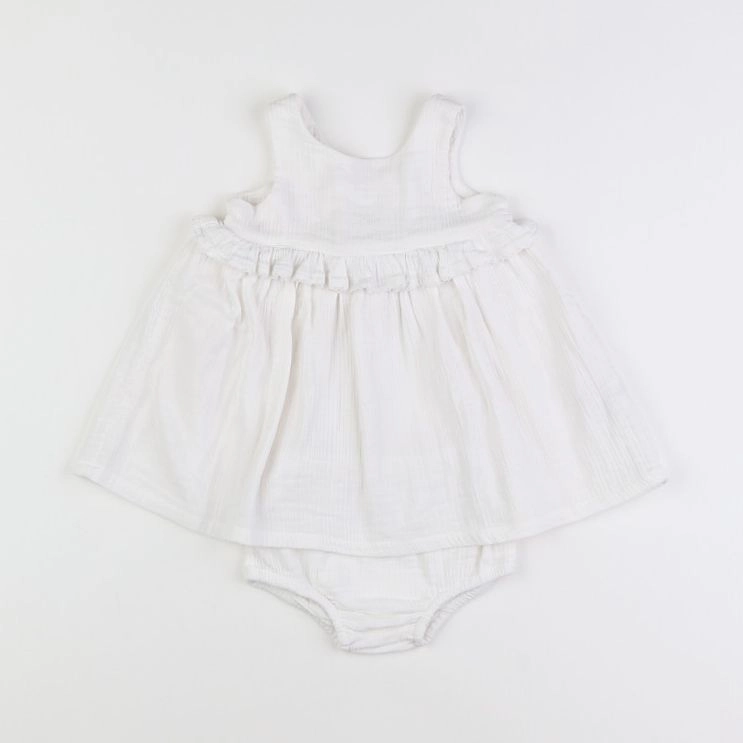 Boutchou - robe blanc - 3 mois