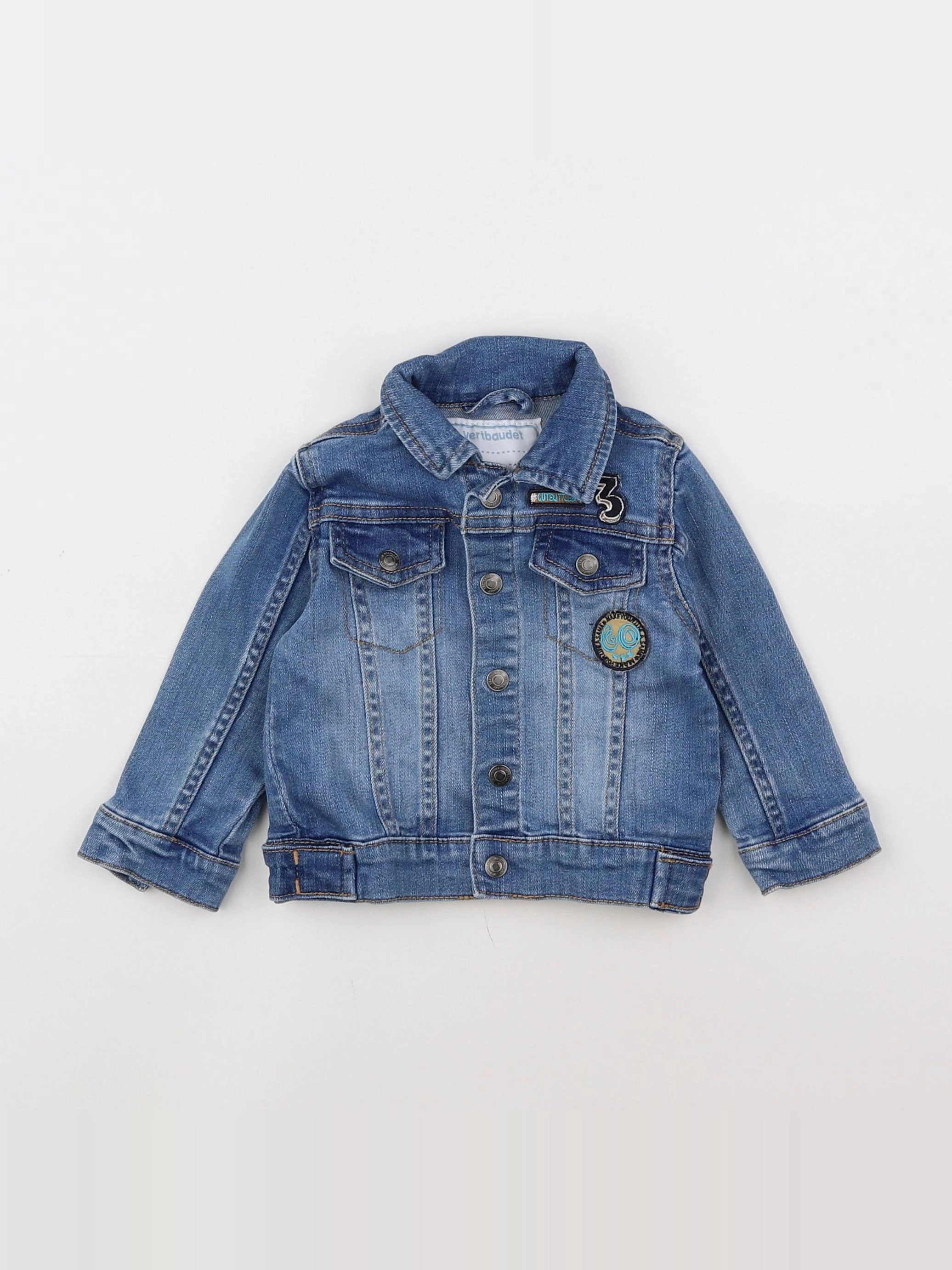 Vertbaudet - veste bleu - 12 mois