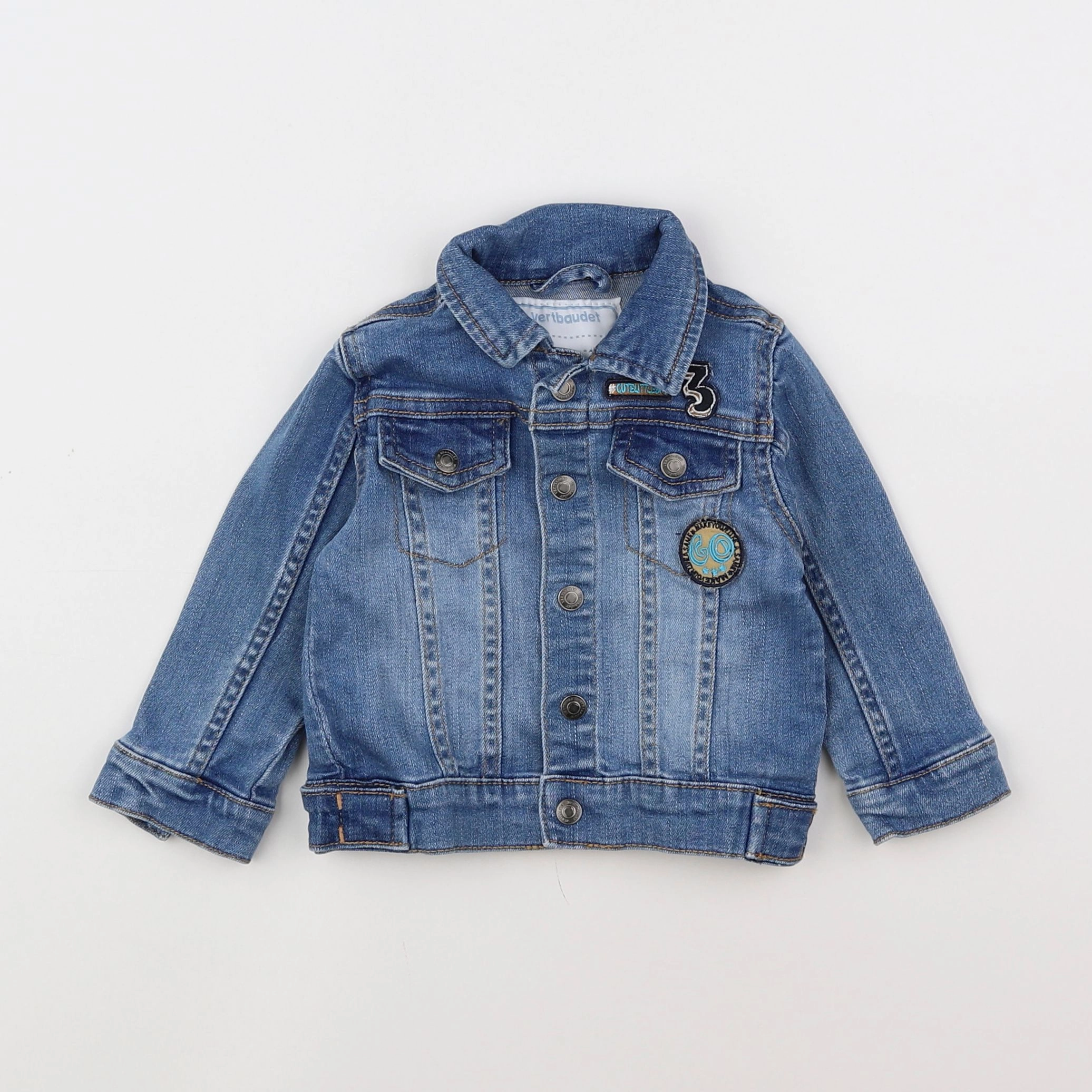 Vertbaudet - veste bleu - 12 mois