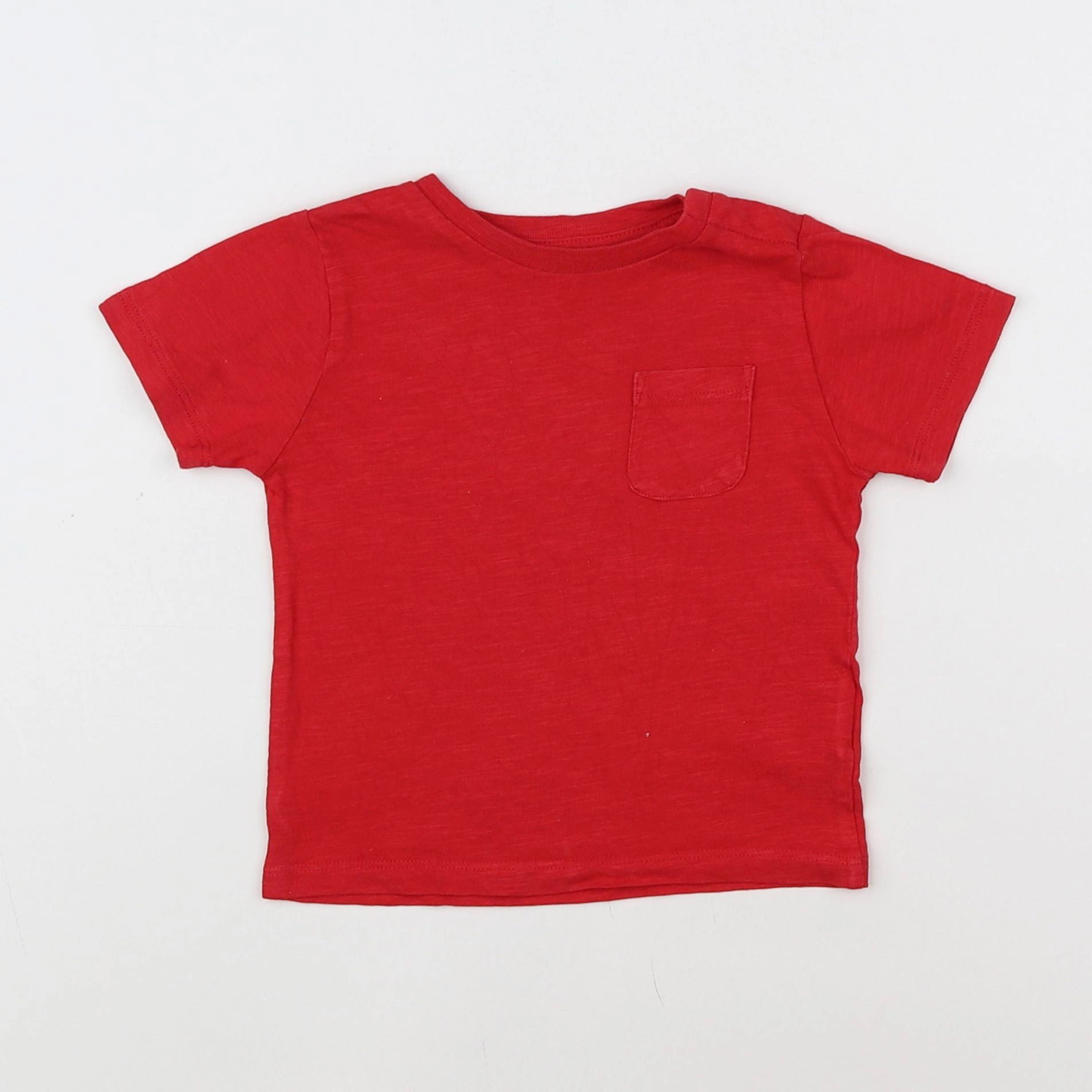 Monoprix - tee-shirt rouge - 12 mois