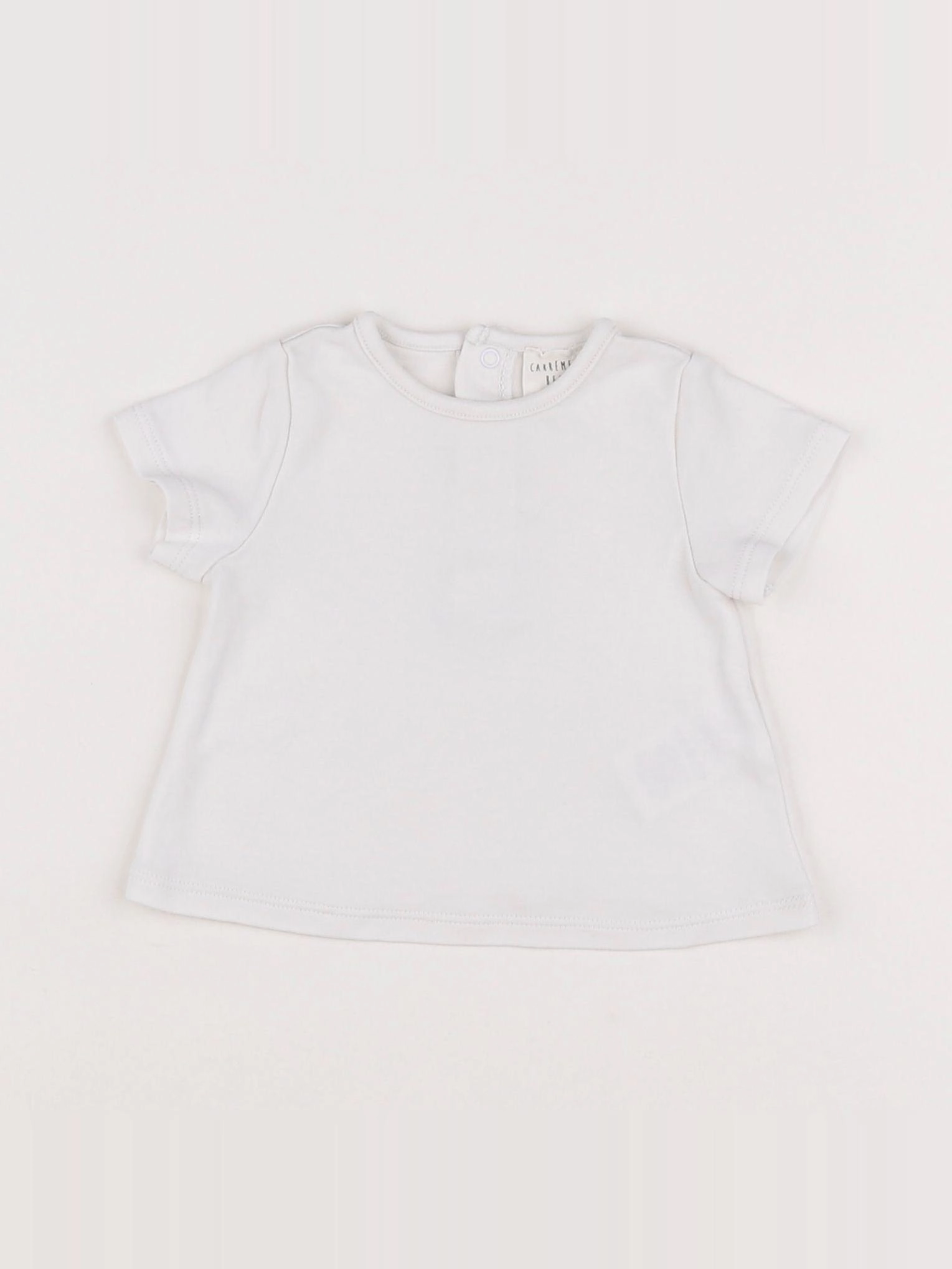 Carrément Beau - tee-shirt blanc - 3 mois