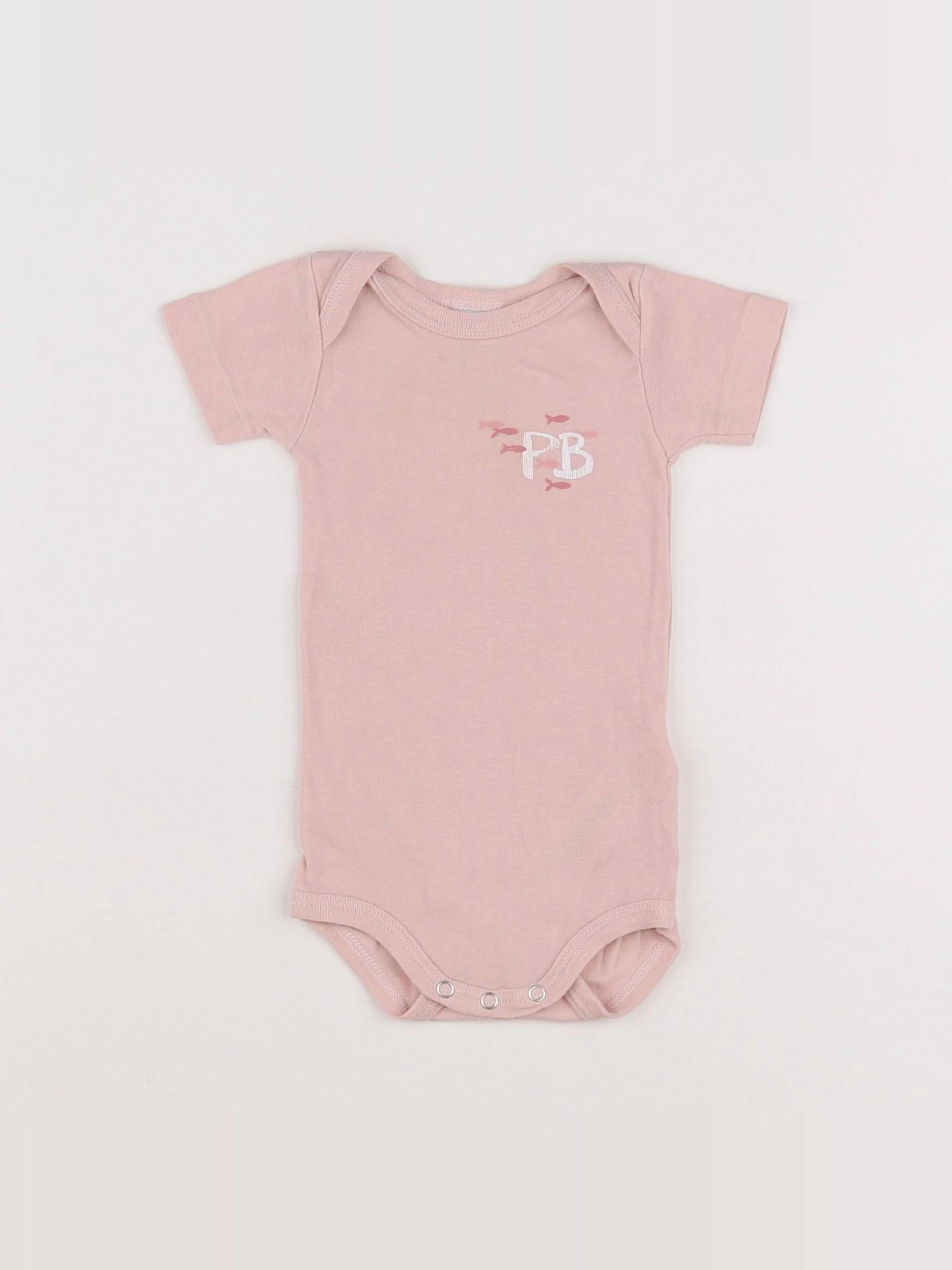 Petit Bateau - body rose - 3 mois