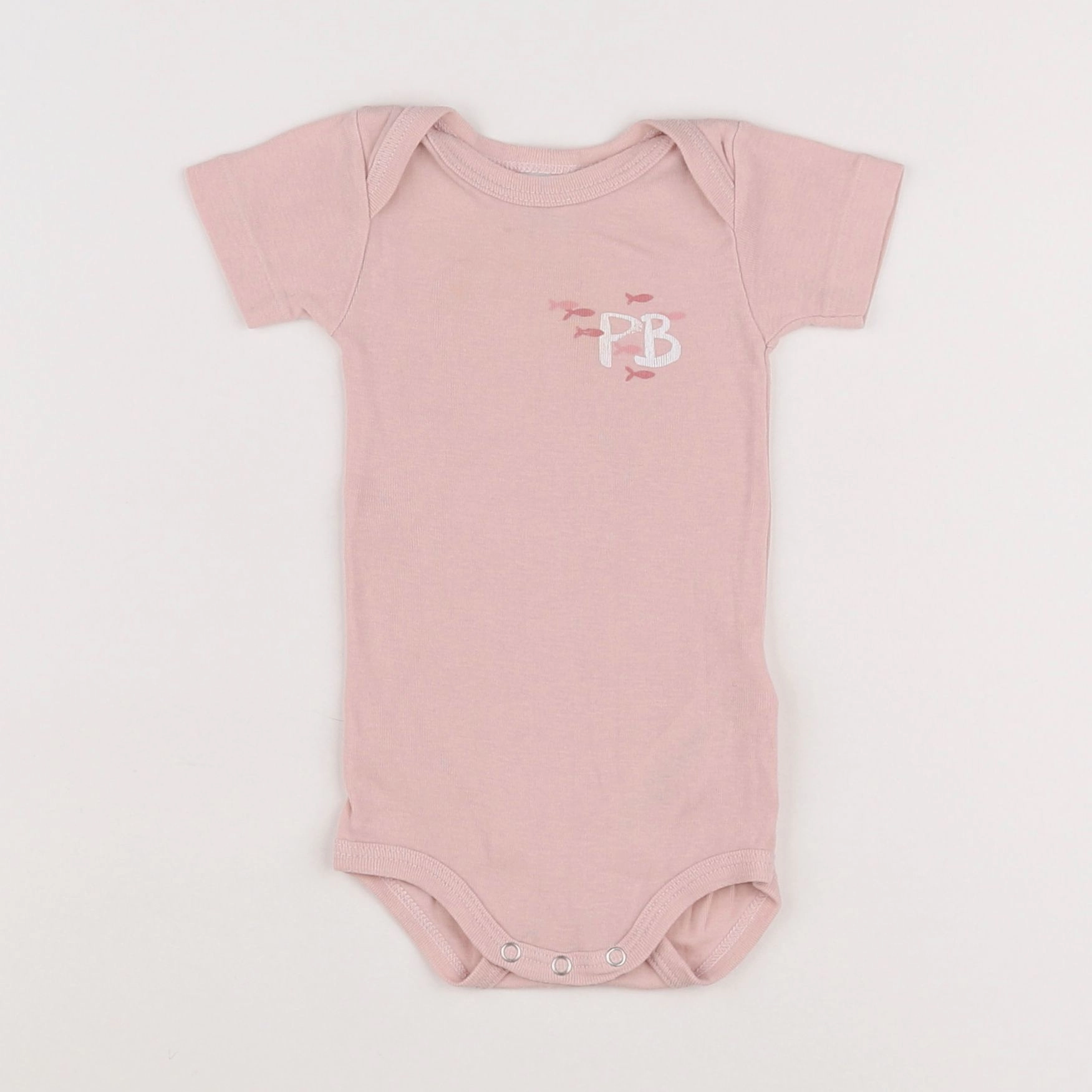 Petit Bateau - body rose - 3 mois