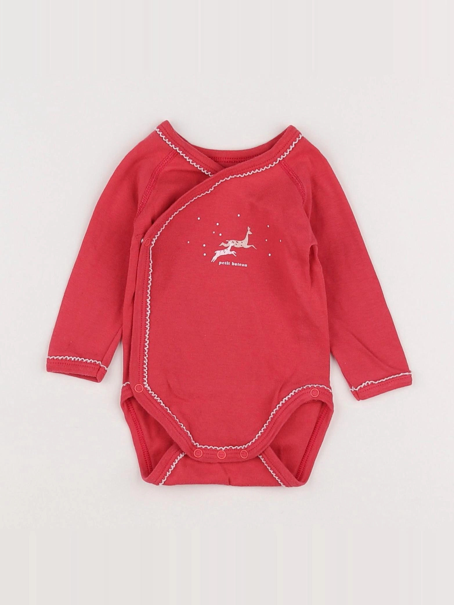 Petit Bateau - body rose - 3 mois