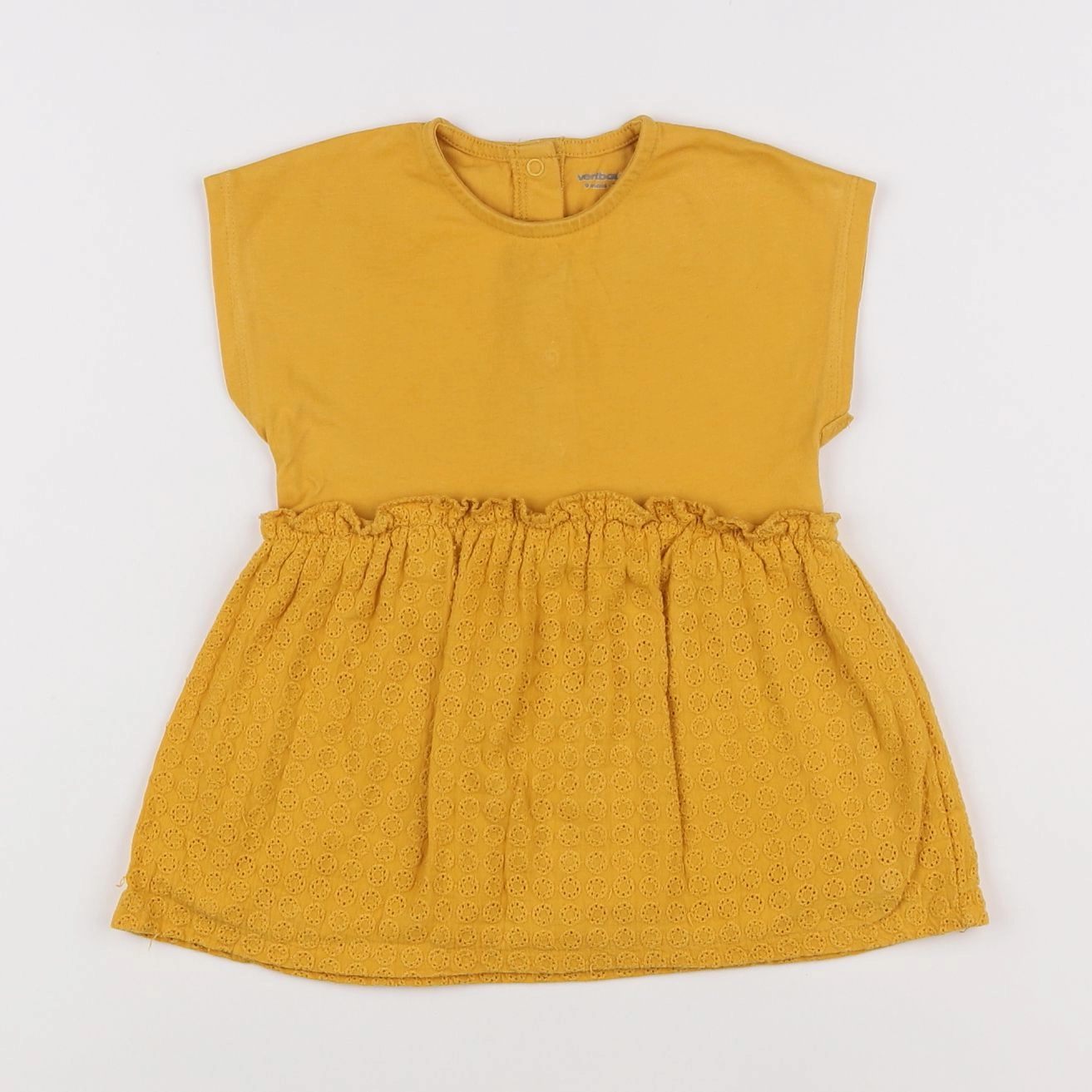 Vertbaudet - robe jaune - 9 mois