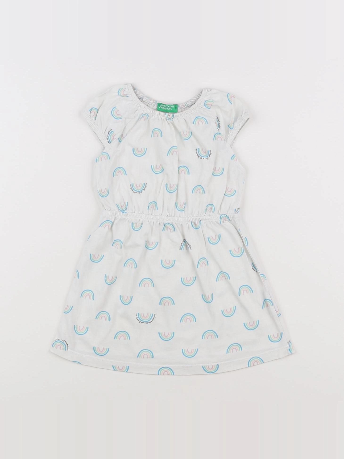 Benetton - robe blanc - 12/18 mois