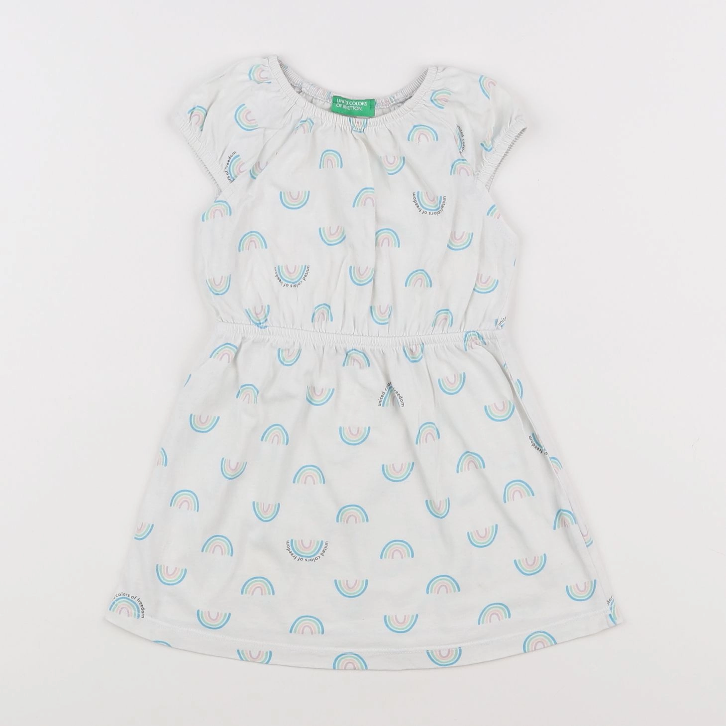 Benetton - robe blanc - 12/18 mois