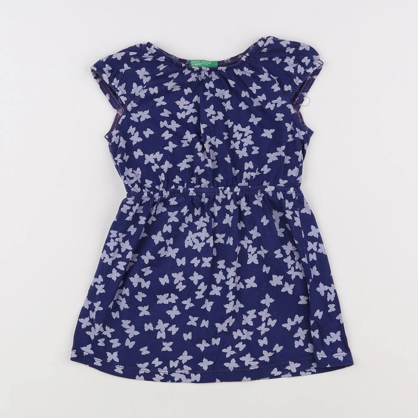 Benetton - robe bleu - 12/18 mois