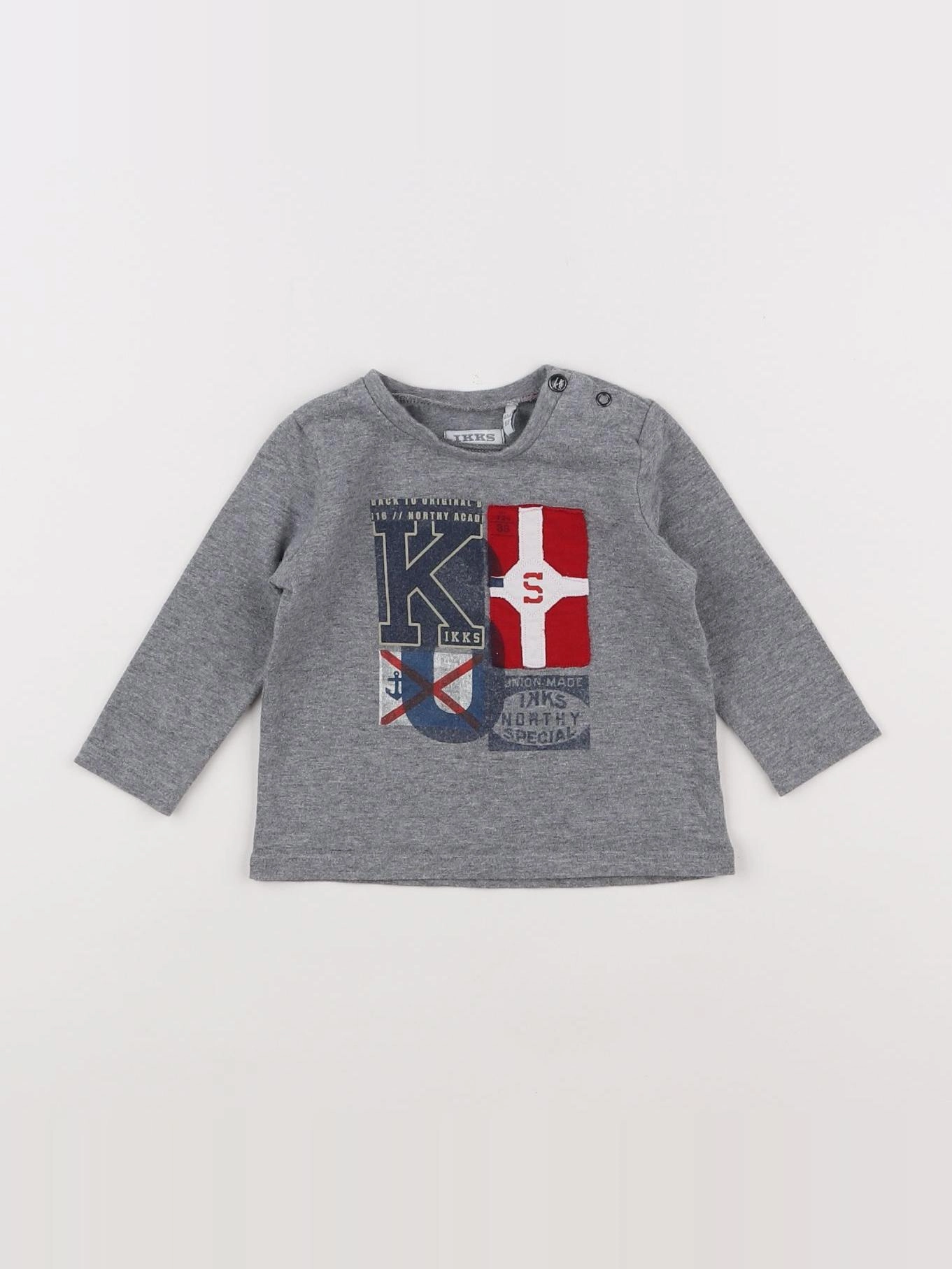 IKKS - tee-shirt gris - 6 mois