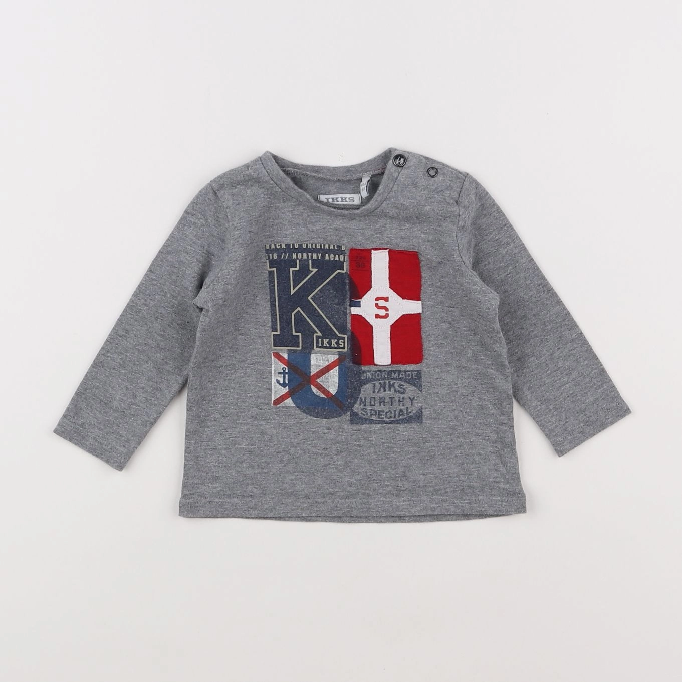 IKKS - tee-shirt gris - 6 mois