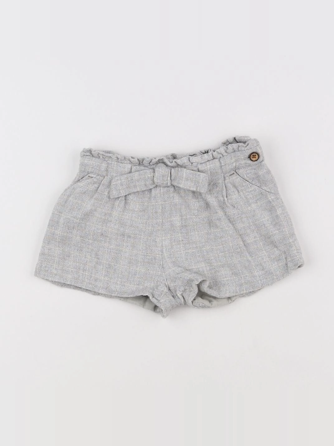 Zara - short gris - 12/18 mois