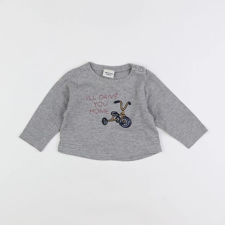 Tape à l'oeil - tee-shirt gris - 6 mois