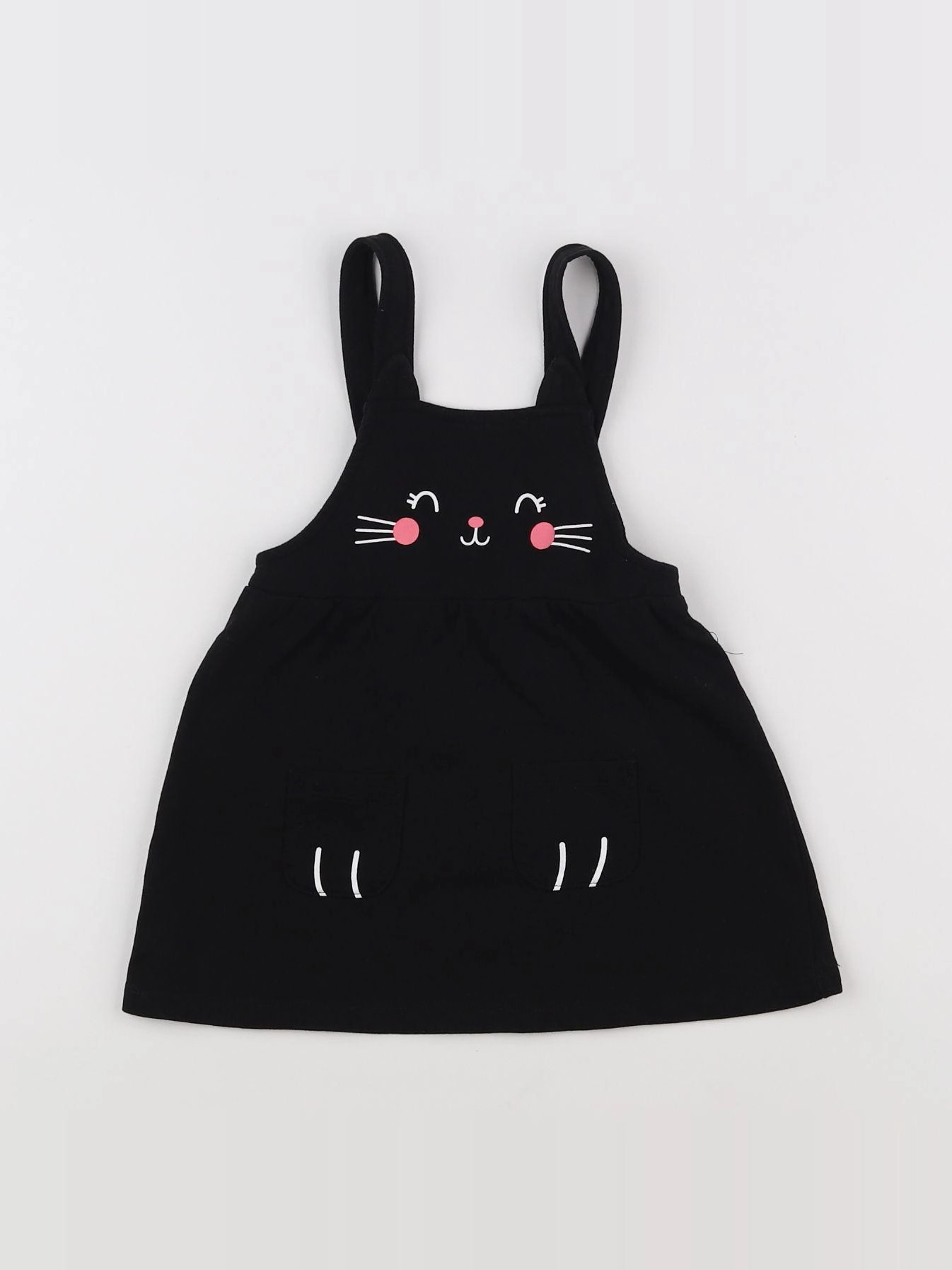 H&M - robe noir - 6/9 mois