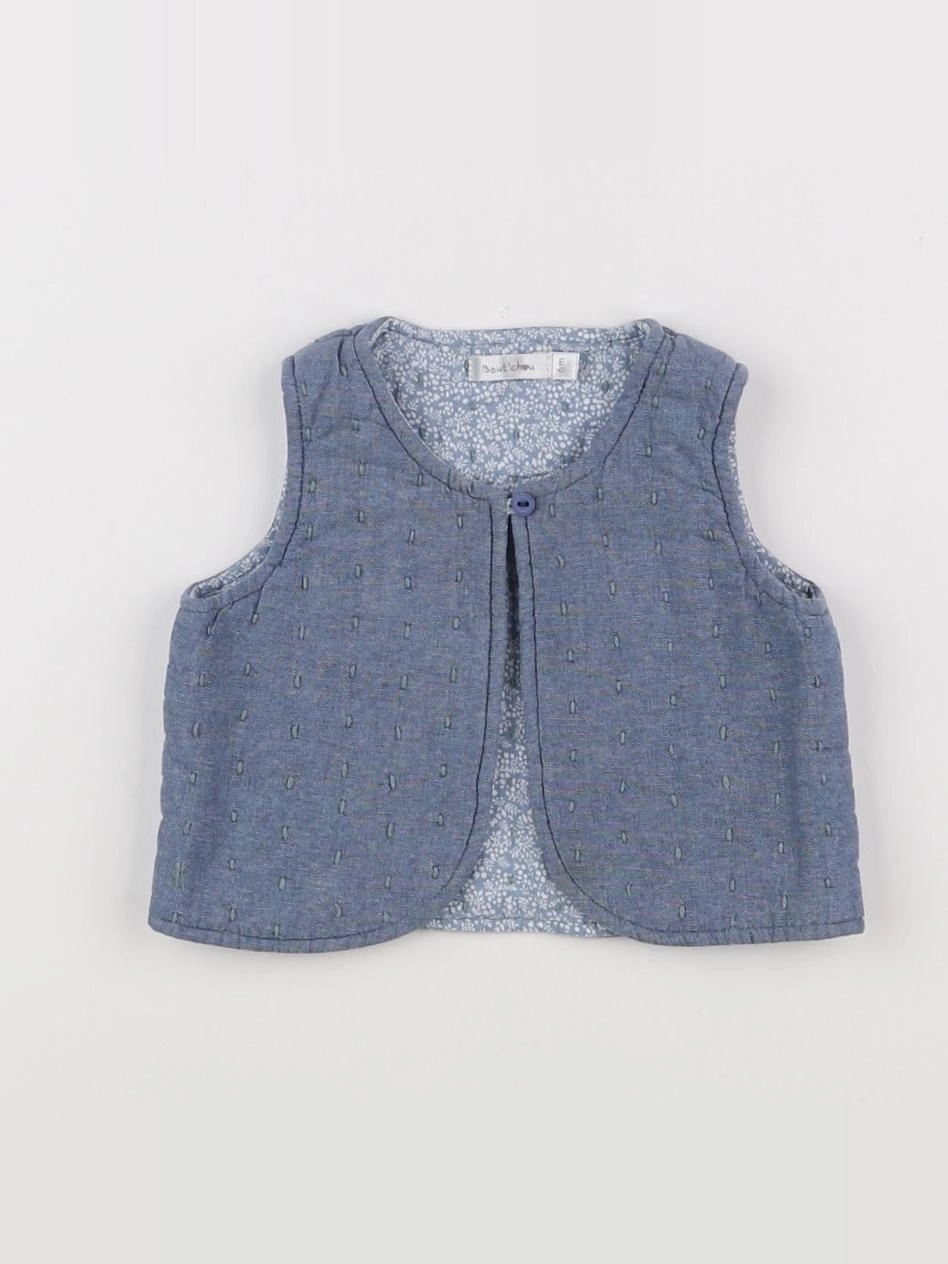 Boutchou - gilet bleu - 6 mois