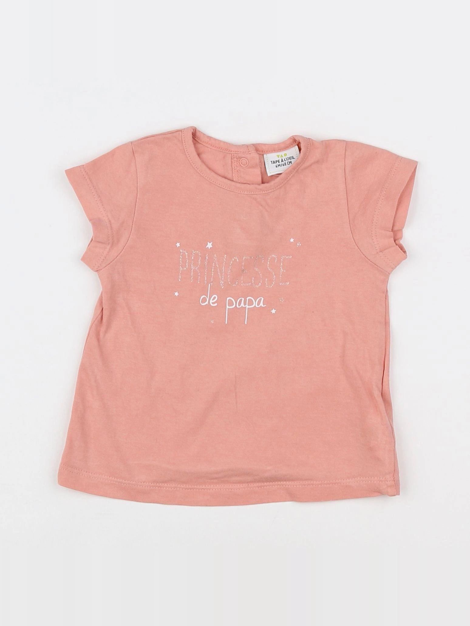 Tape à l'oeil - tee-shirt rose - 6 mois
