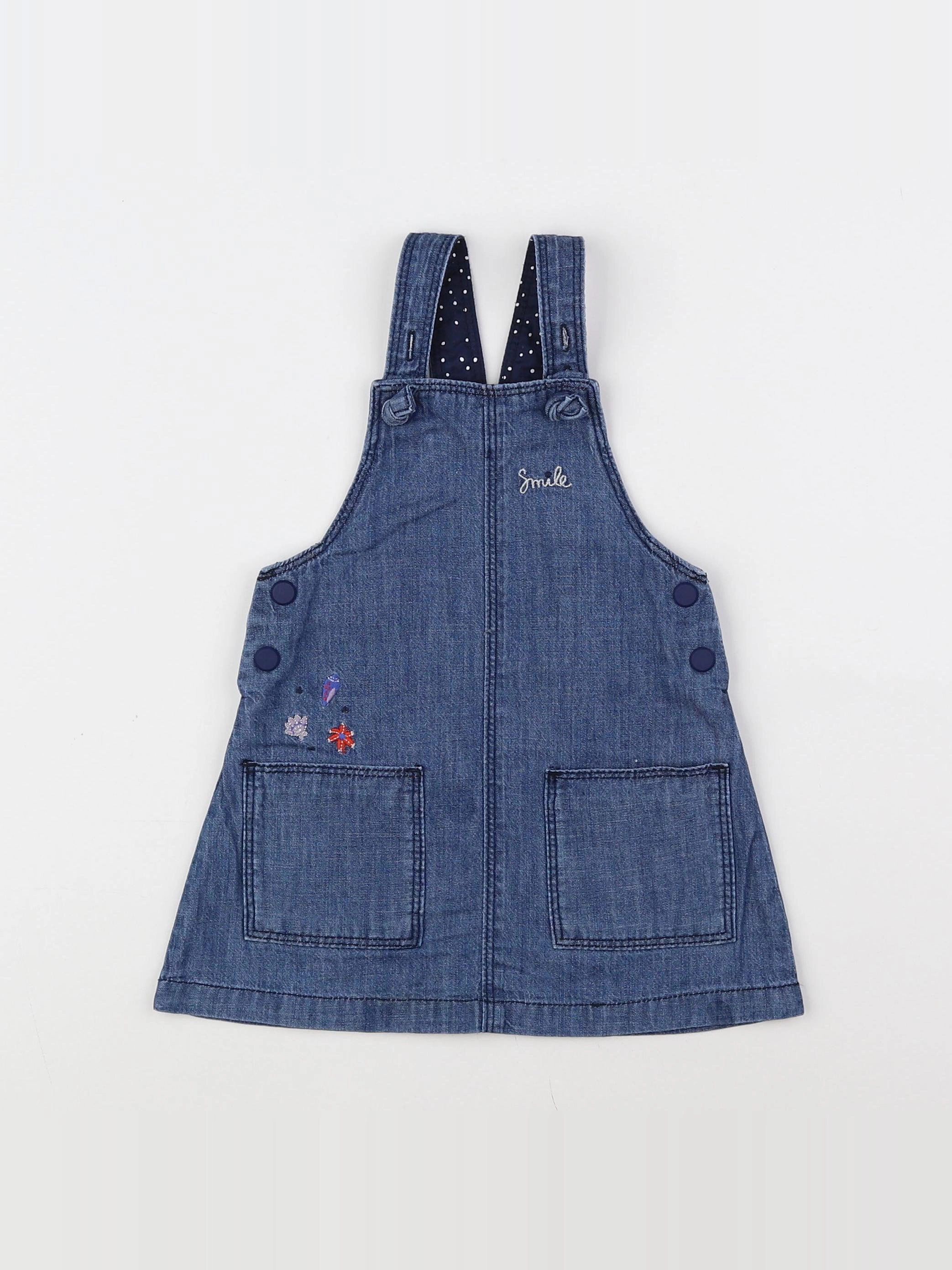 Catimini - robe bleu - 12 mois