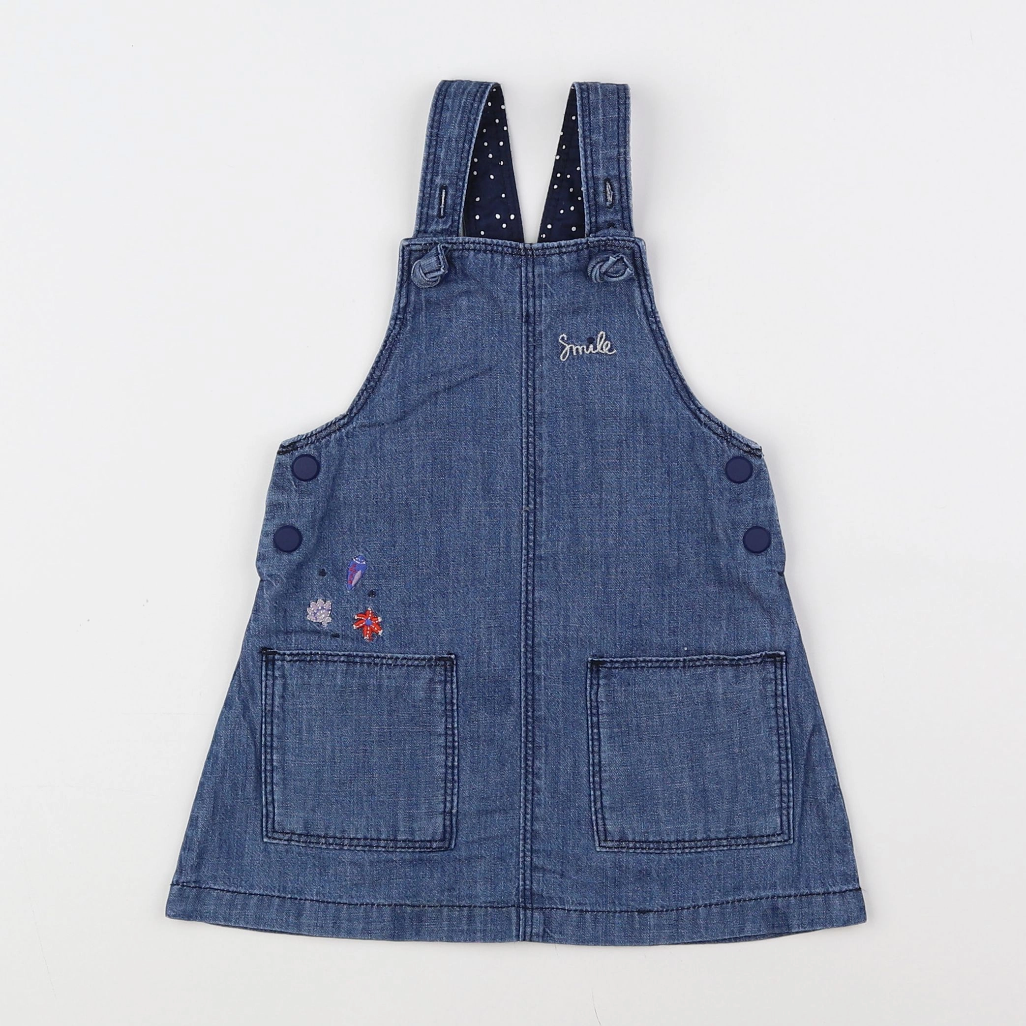 Catimini - robe bleu - 12 mois