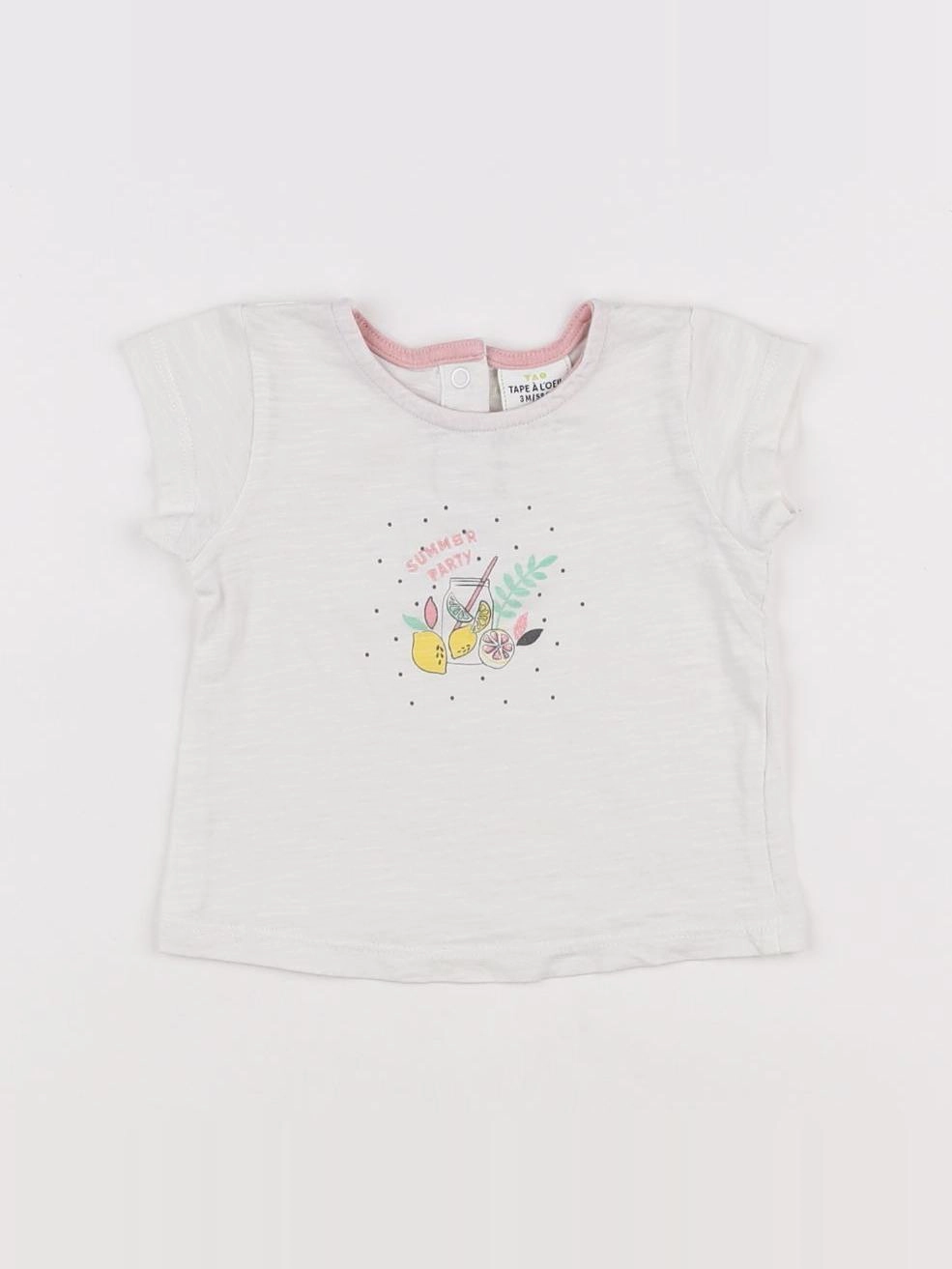 Tape à l'oeil - tee-shirt blanc - 3 mois