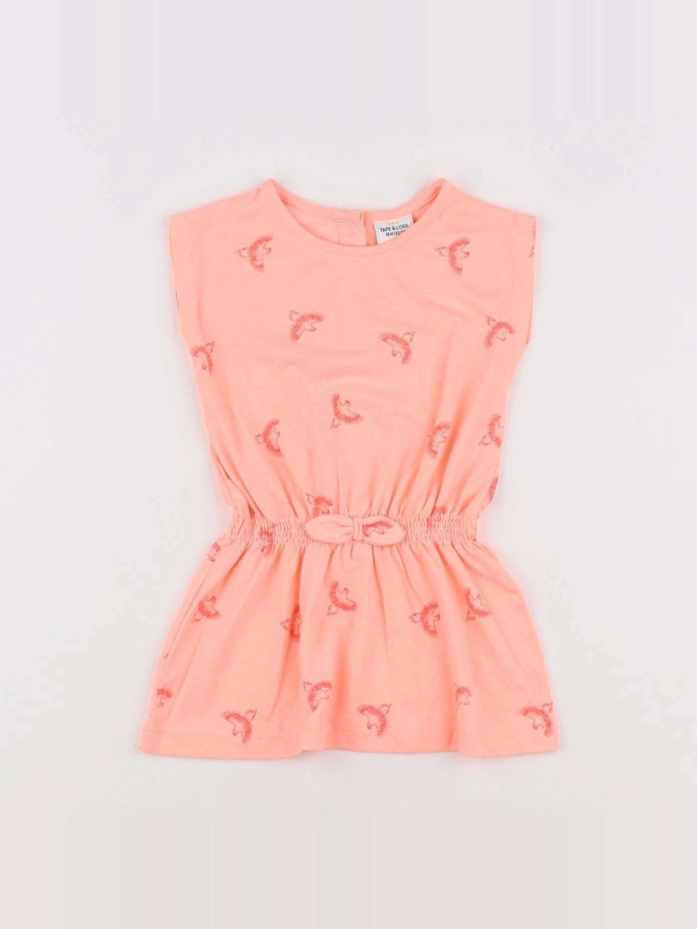Tape à l'oeil - robe rose fluo - 18 mois