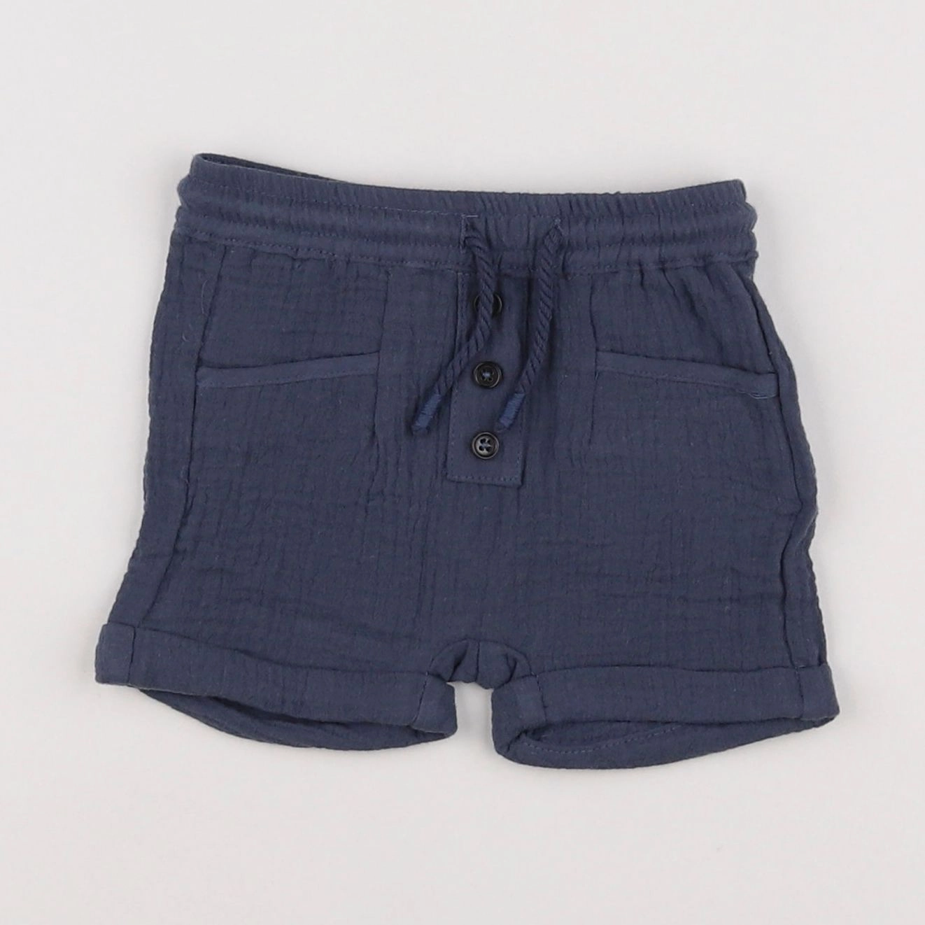 Vertbaudet - short bleu - 6 mois