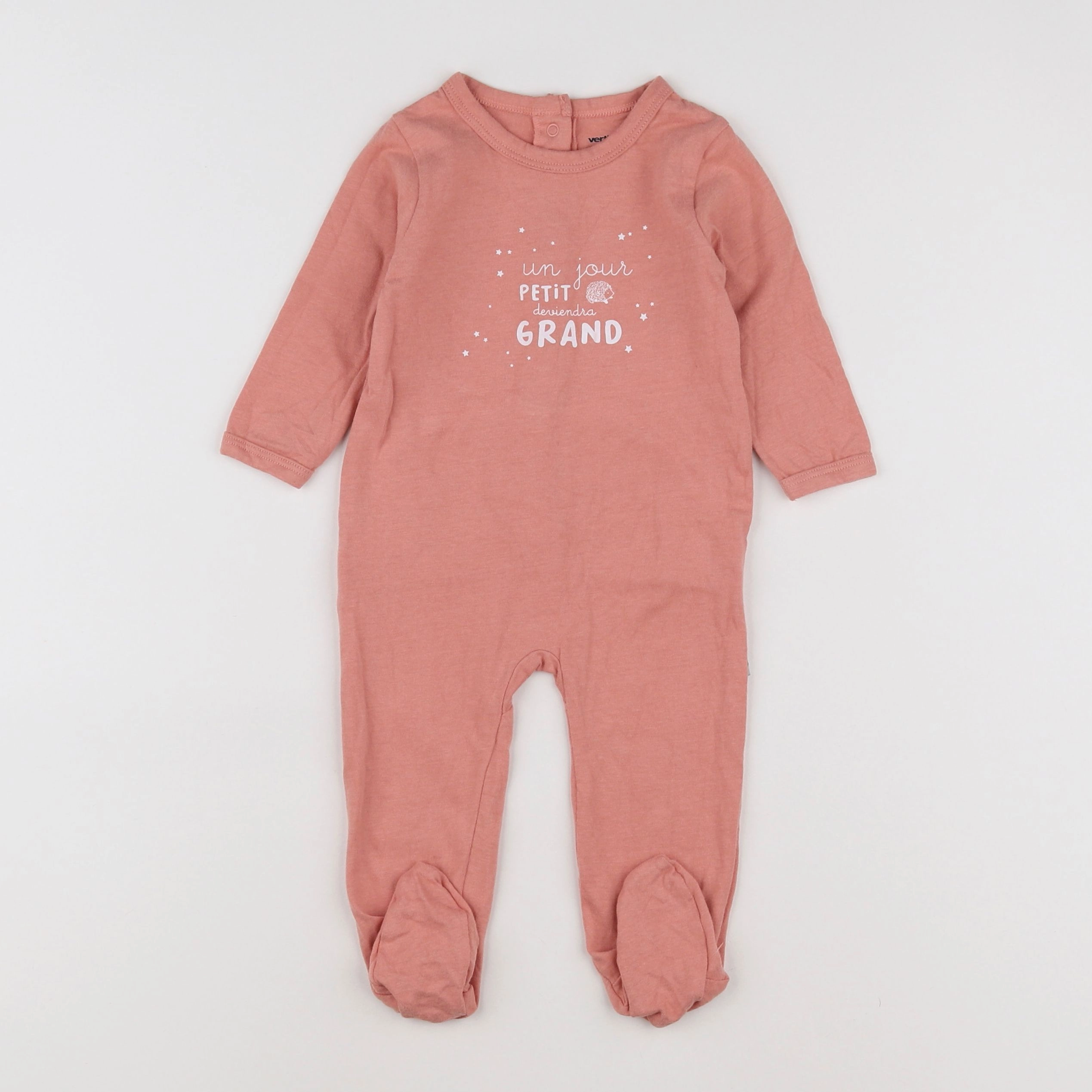 Vertbaudet - pyjama coton rose - 6 mois