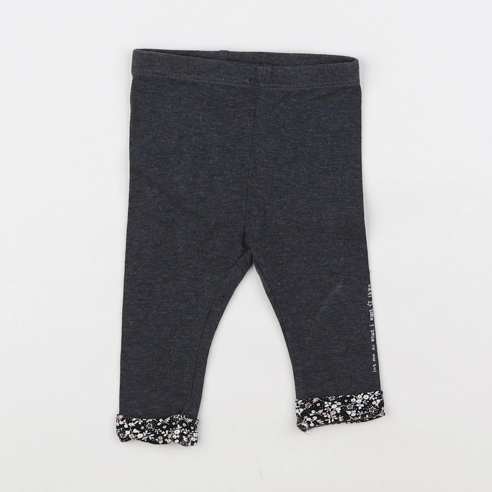 IKKS - legging réversible gris - 3 mois