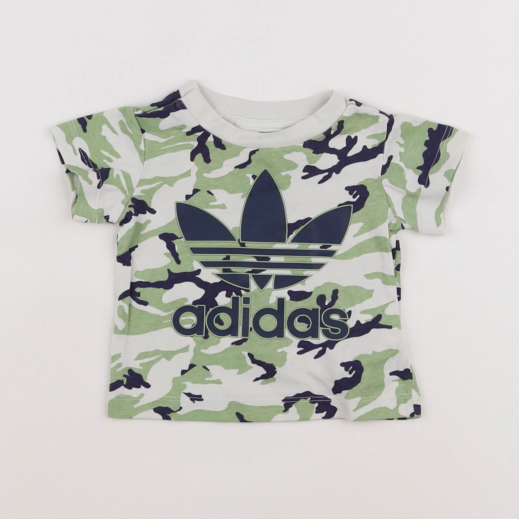 Adidas - tee-shirt multicolore (état neuf) - 0/3 mois