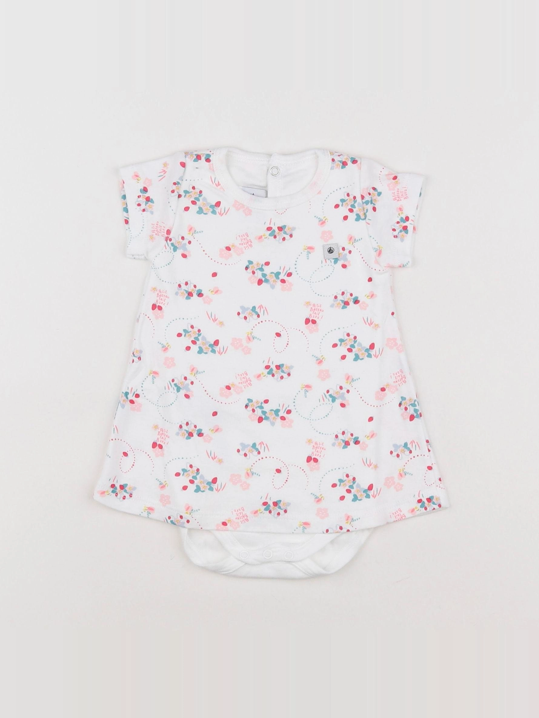 Petit Bateau - body robe multicolore - 3 mois