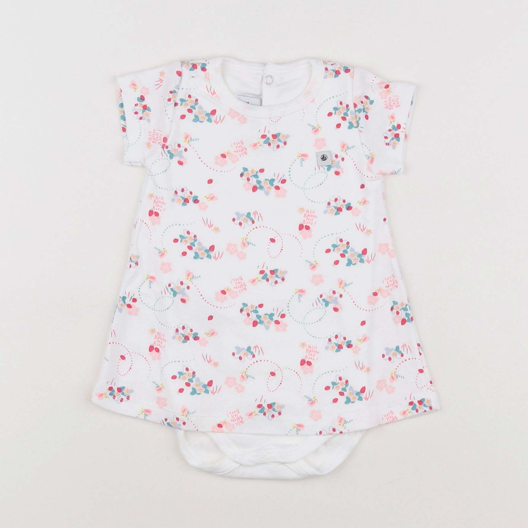 Petit Bateau - body robe multicolore - 3 mois