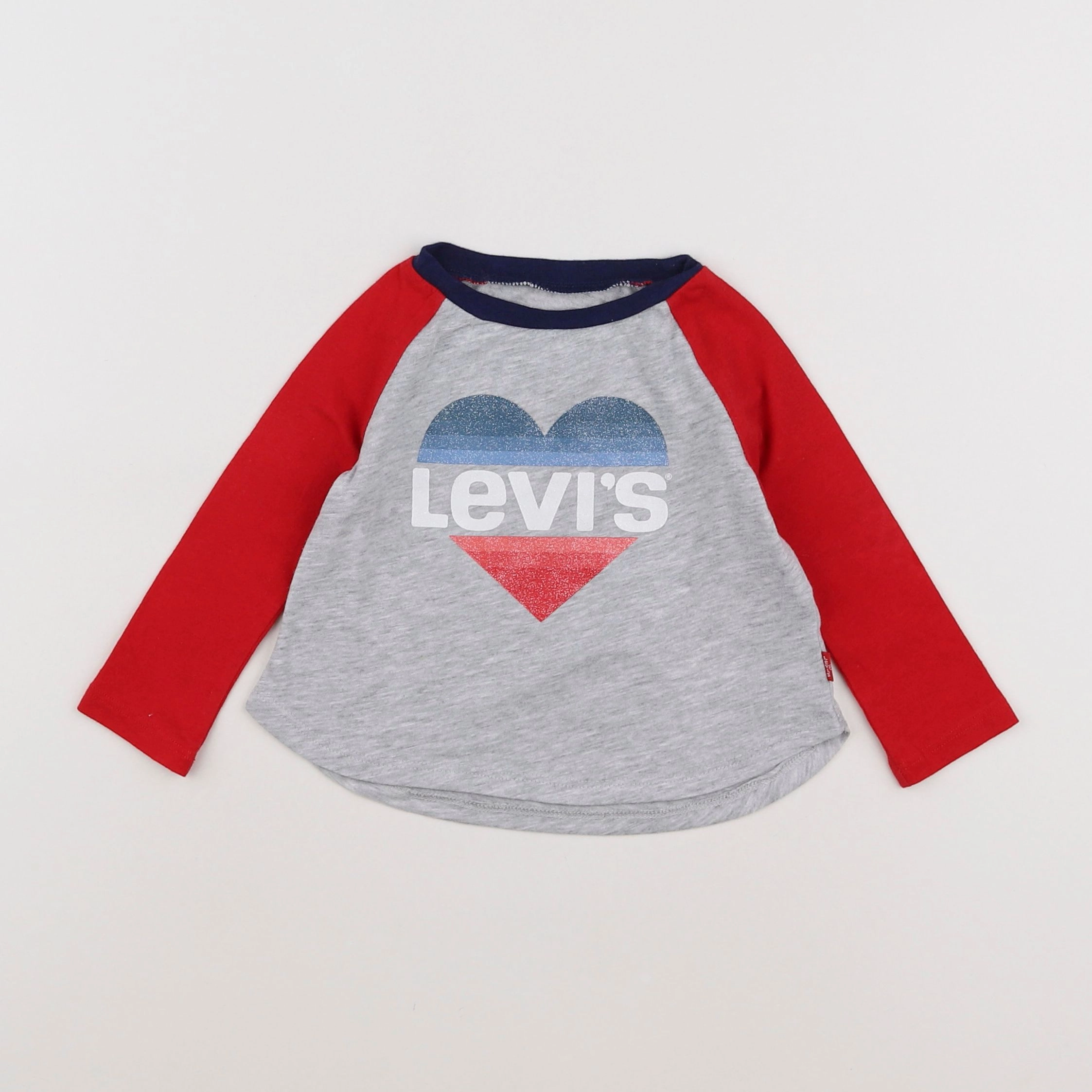 Levi's - tee-shirt gris, rouge - 12 mois