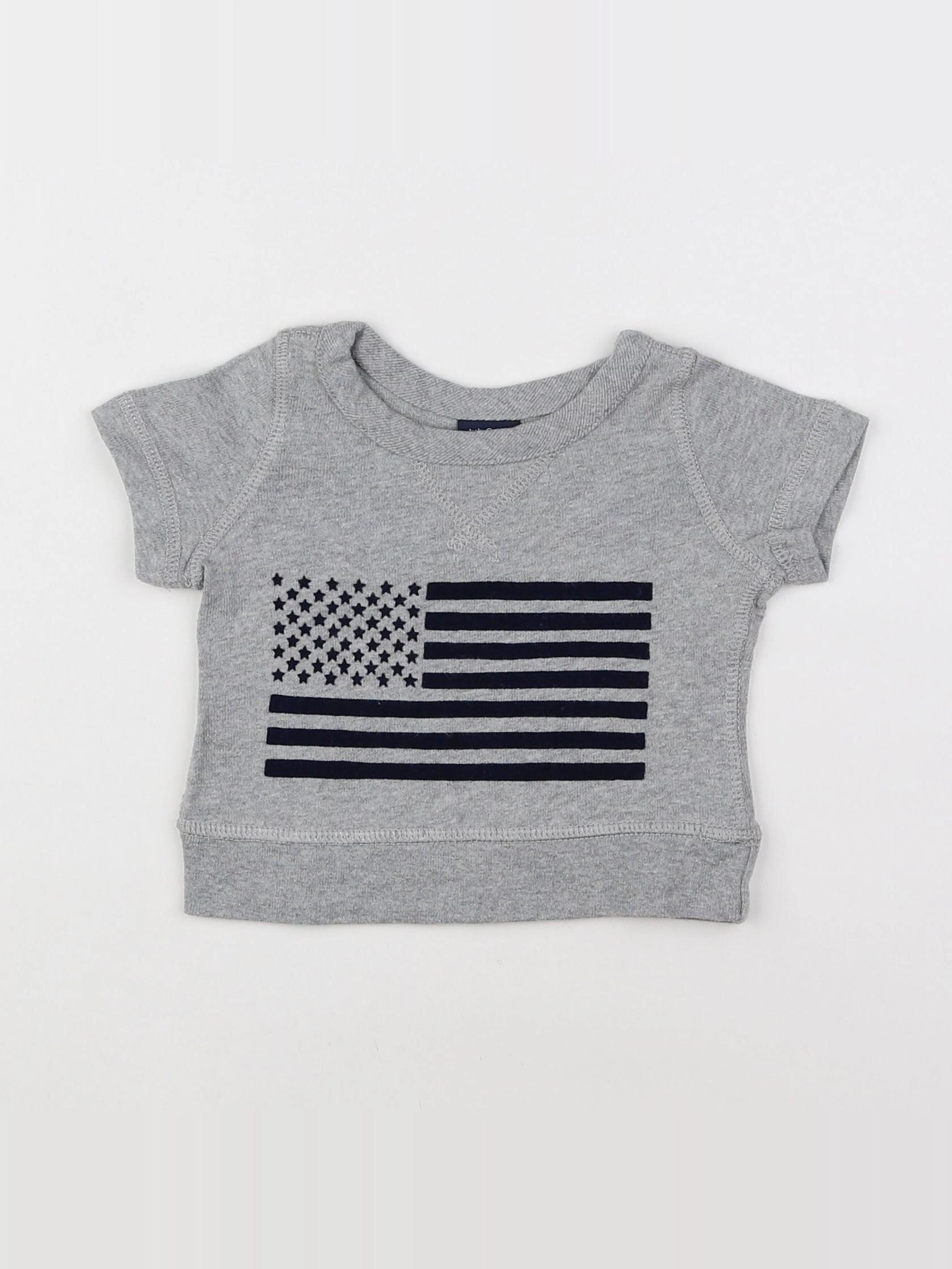 GAP - pull gris - 0/3 mois