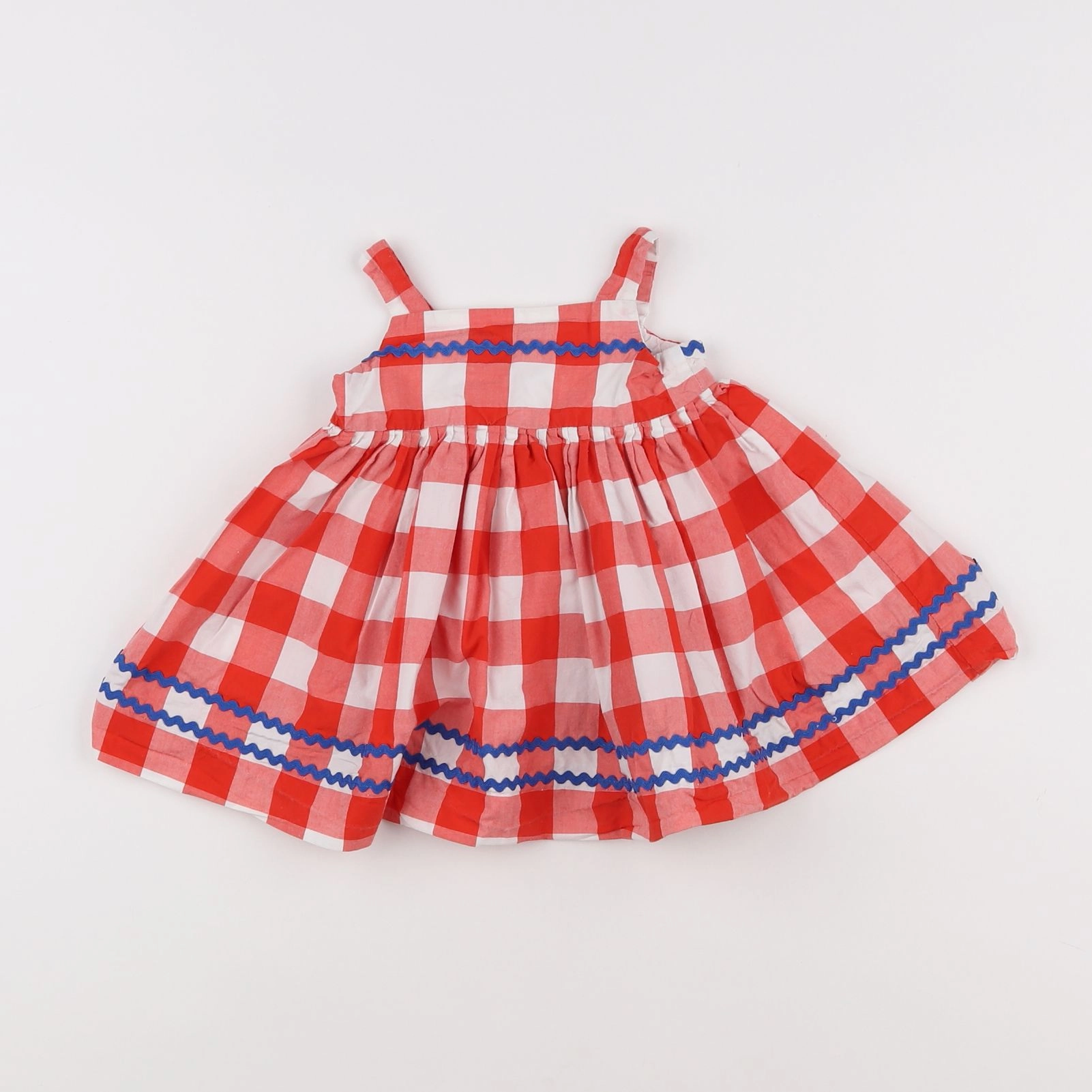 Jacadi - robe blanc, rouge - 6 mois